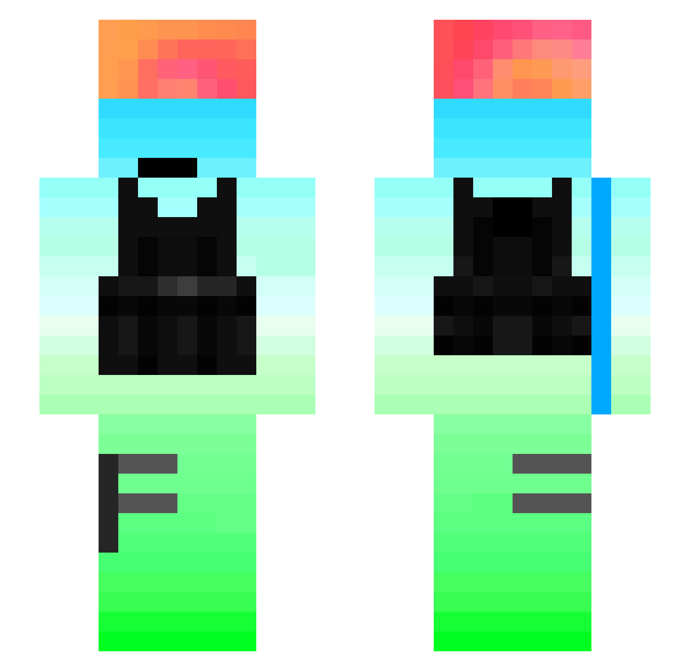 SoSaaaaD_ Minecraft skin, front and back view