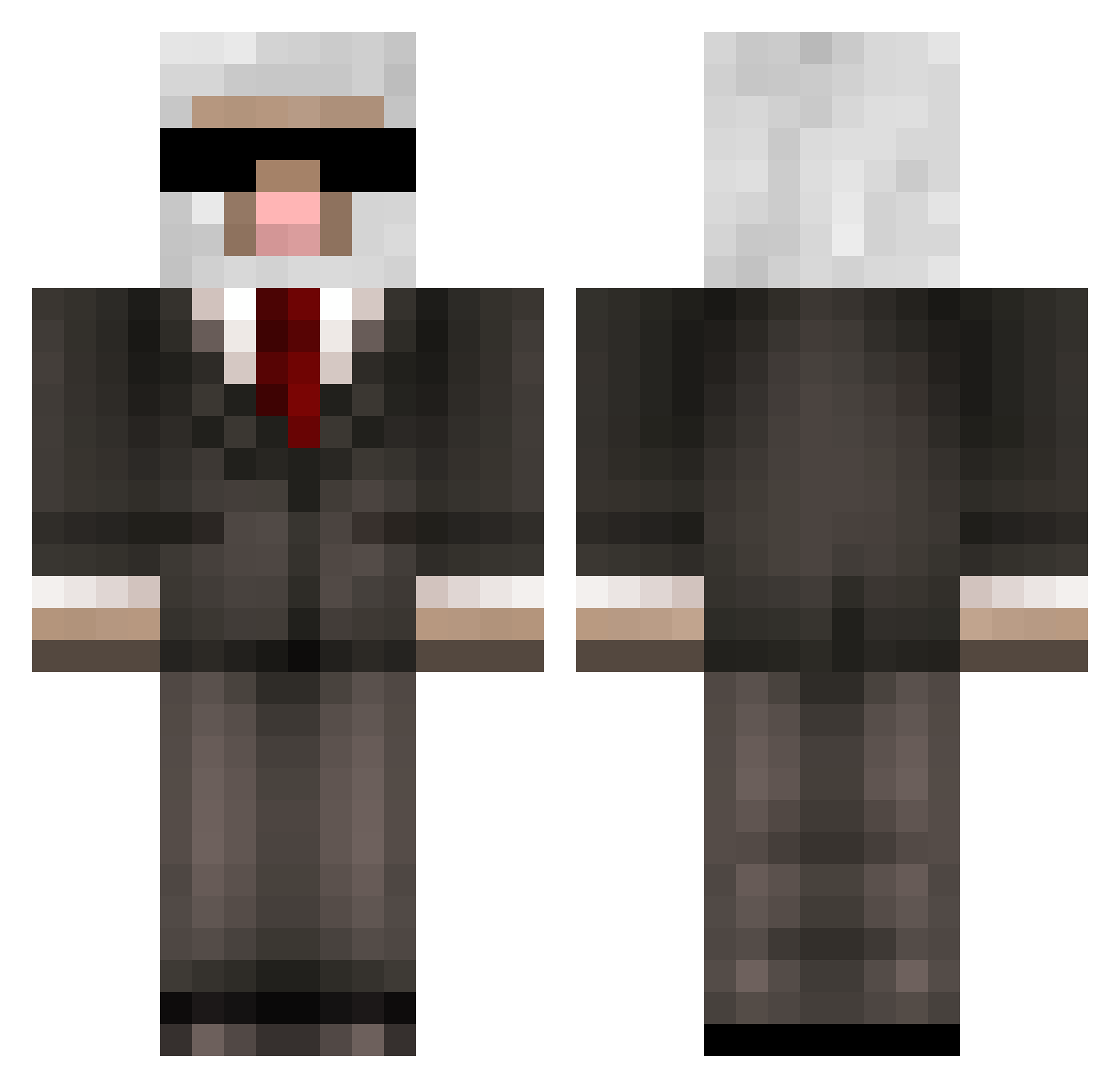 boogiemoogie Minecraft skin, front and back view