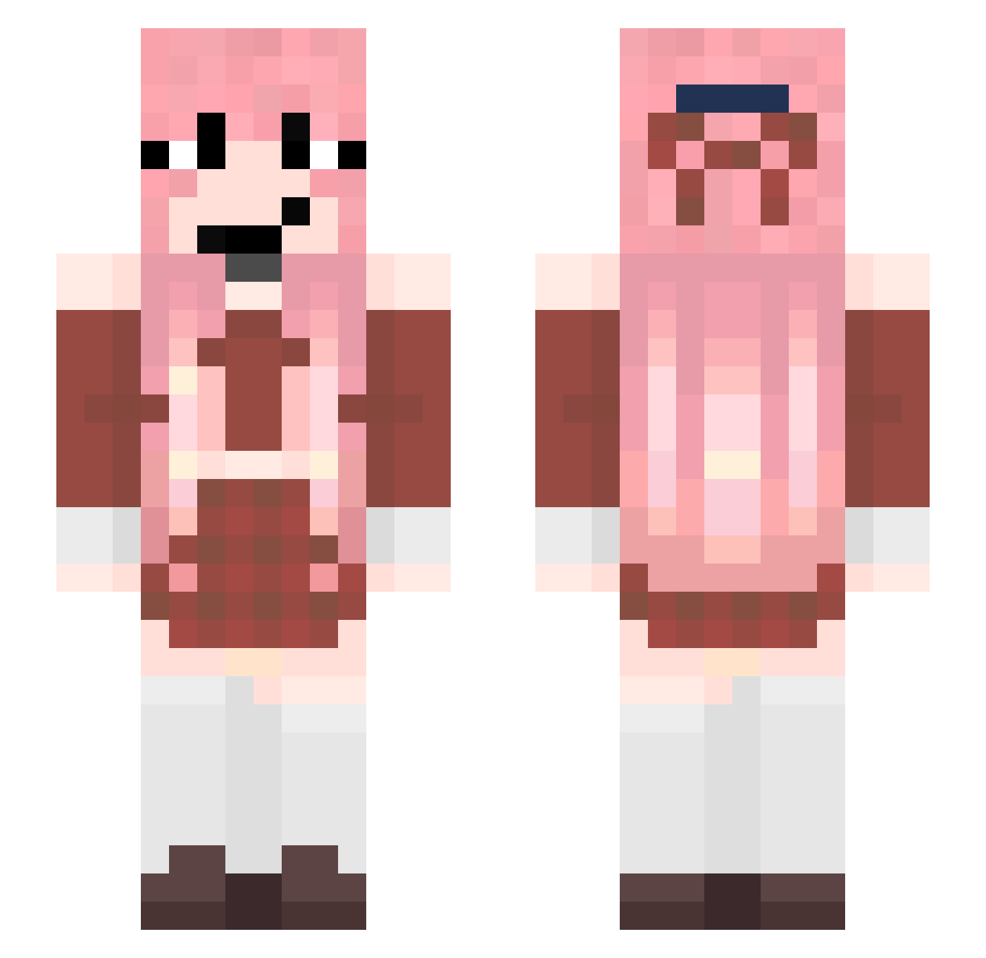 Xx_Janis_xX Minecraft skin, front and back view