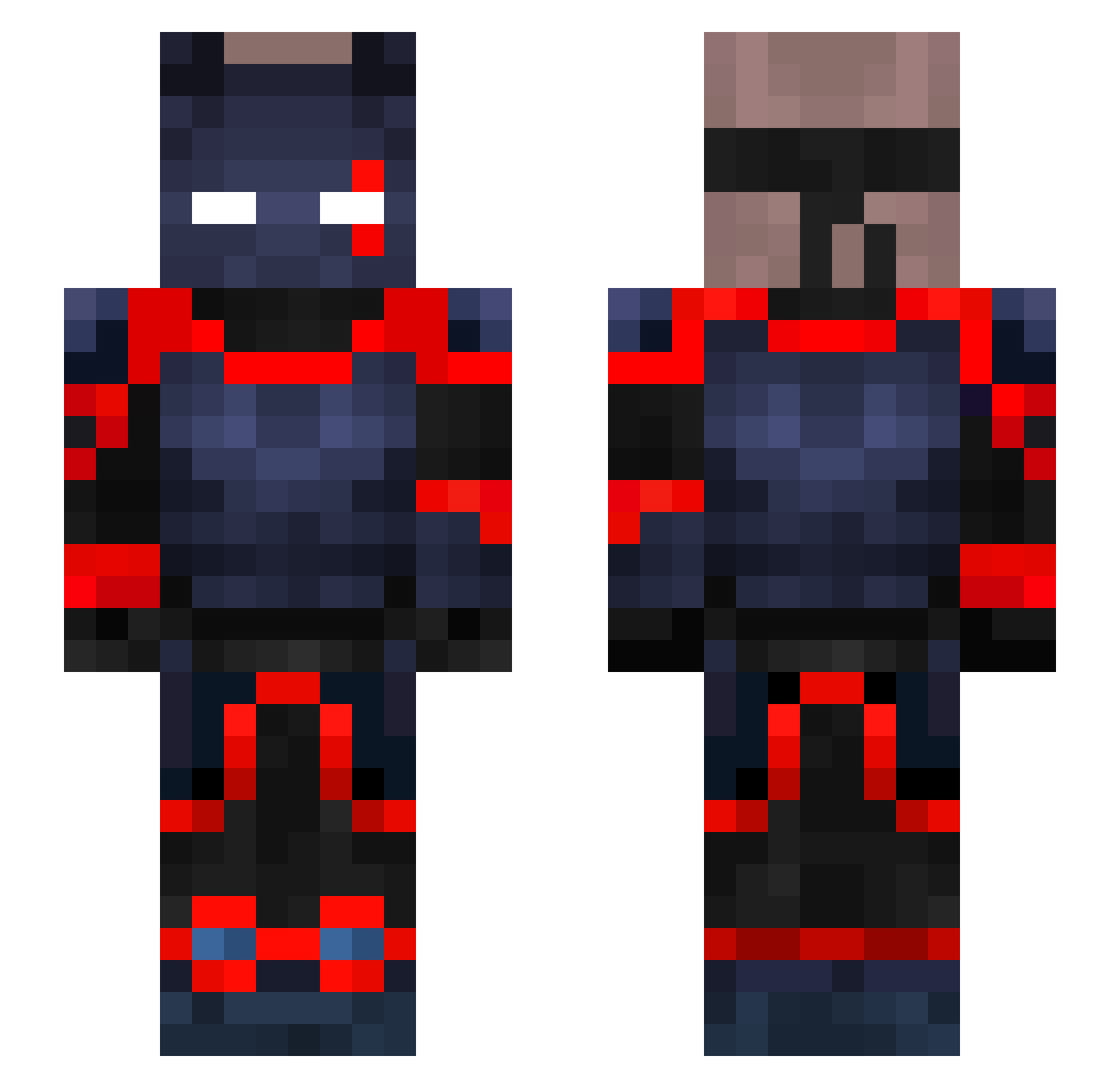 ToucanShift Minecraft skin, front and back view