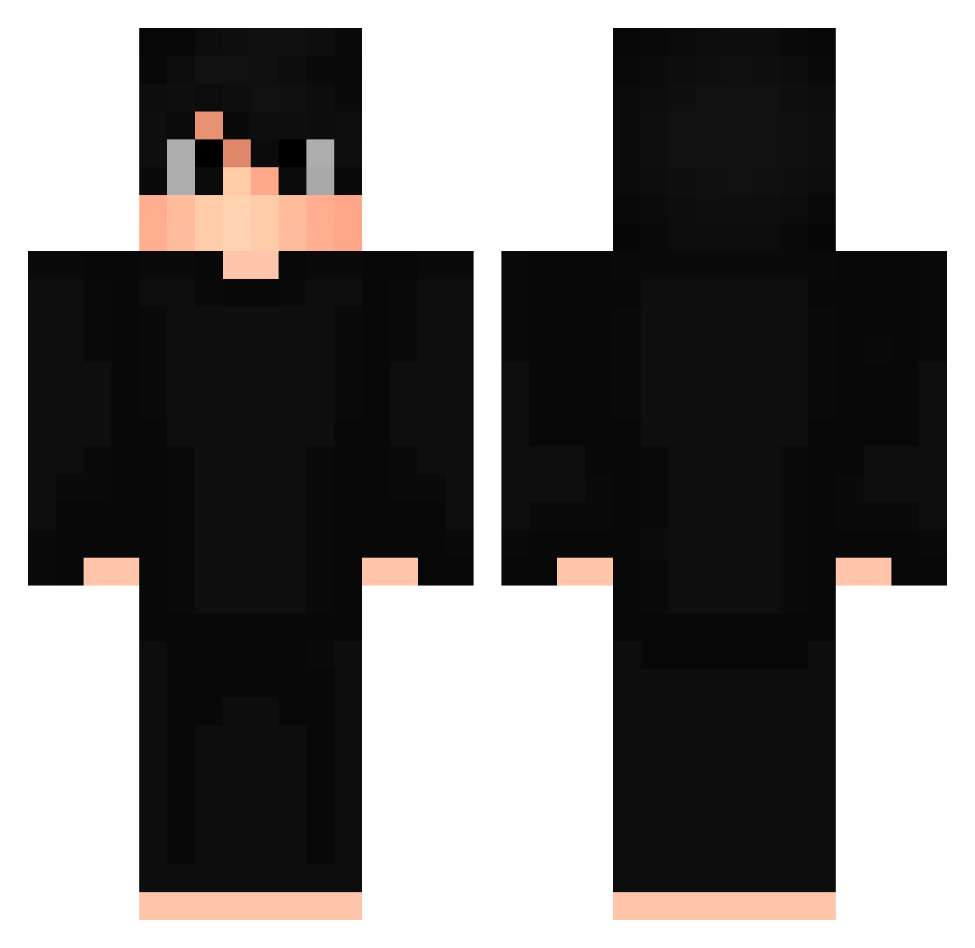 msz155 Minecraft skin, front and back view