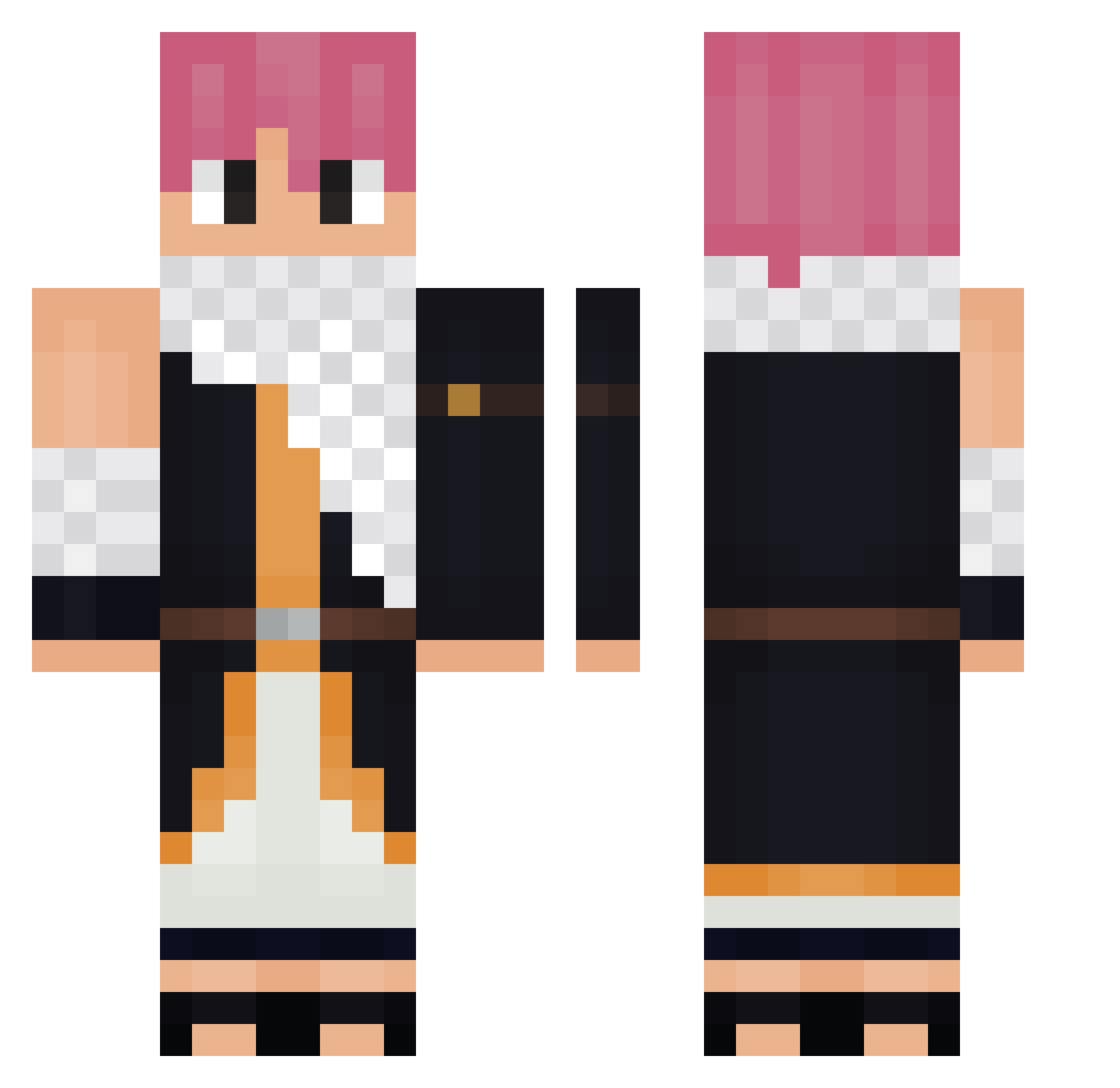 Azurkan Minecraft skin, front and back view