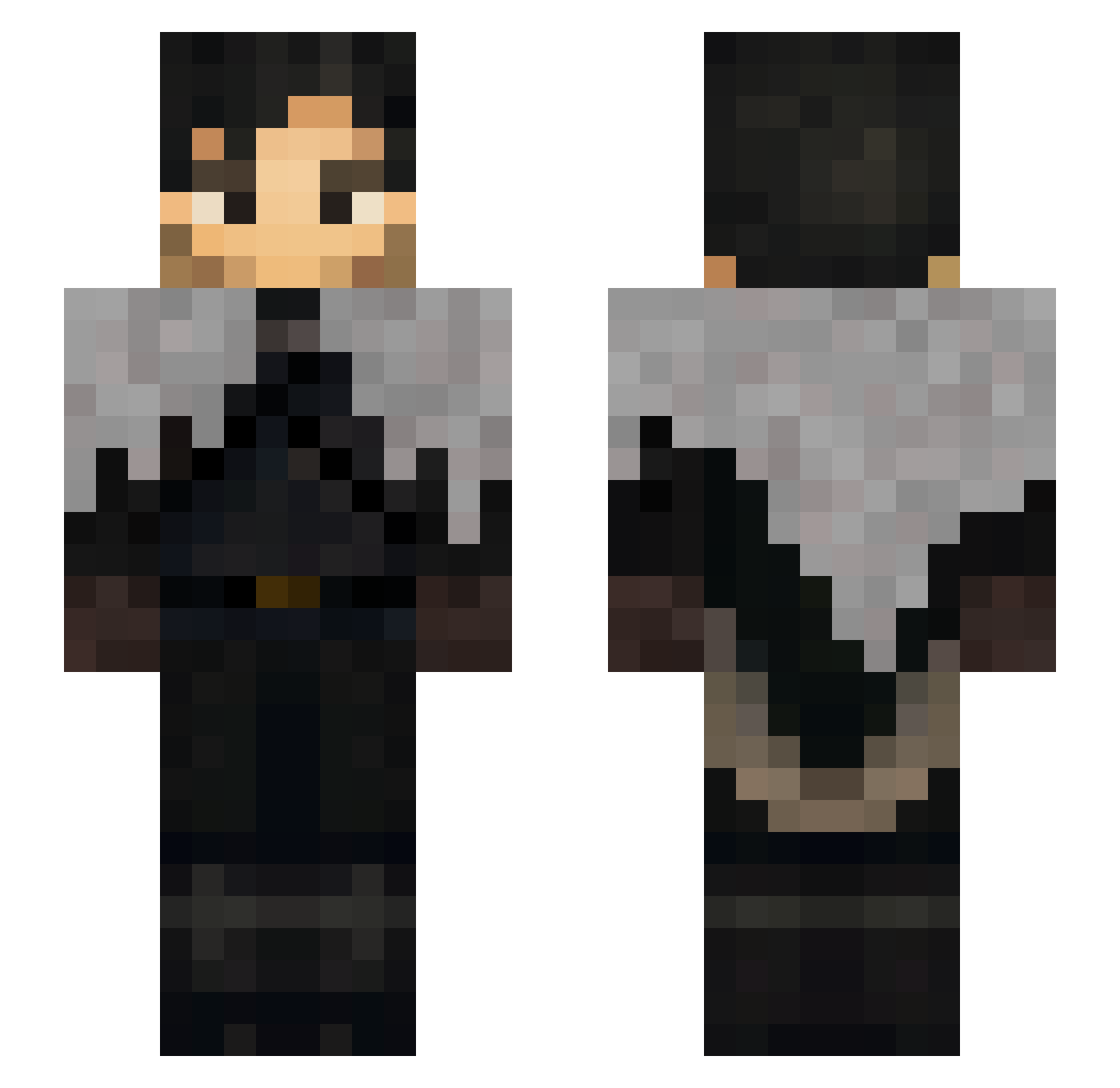 Swetzy Minecraft skin, front and back view