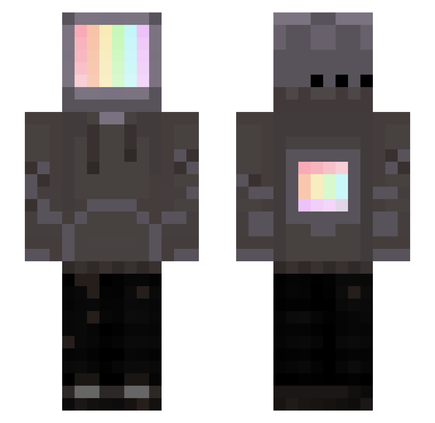 BerserkLeon Minecraft skin, front and back view