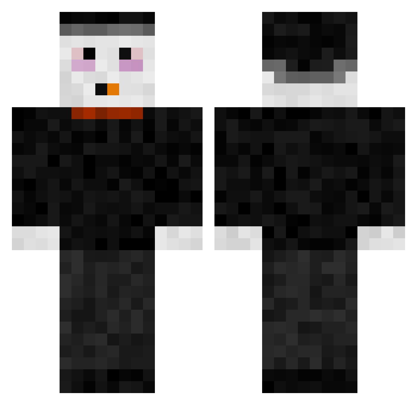 ToastedBerries Minecraft skin, front and back view