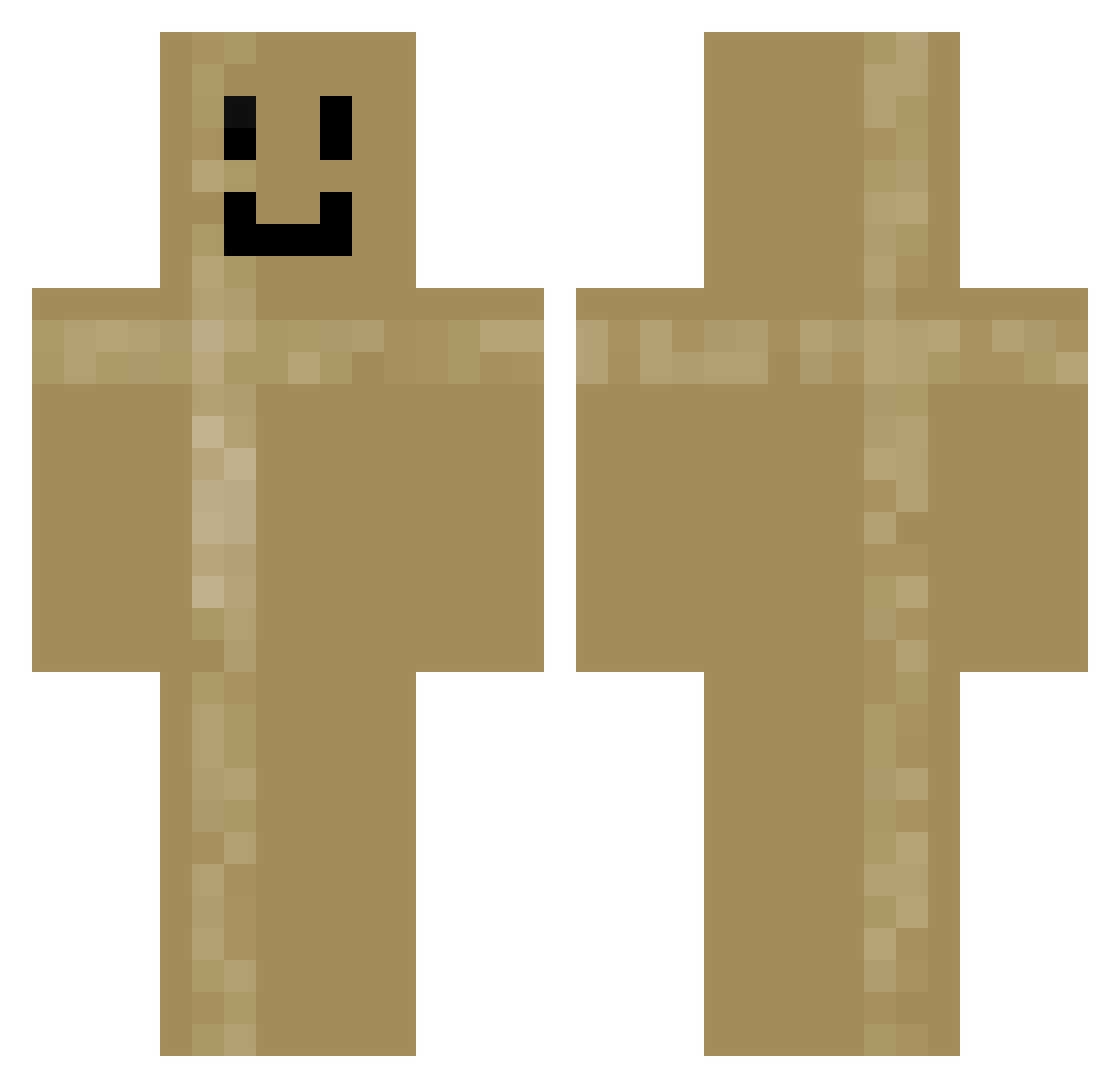 Kulavvy Minecraft skin, front and back view