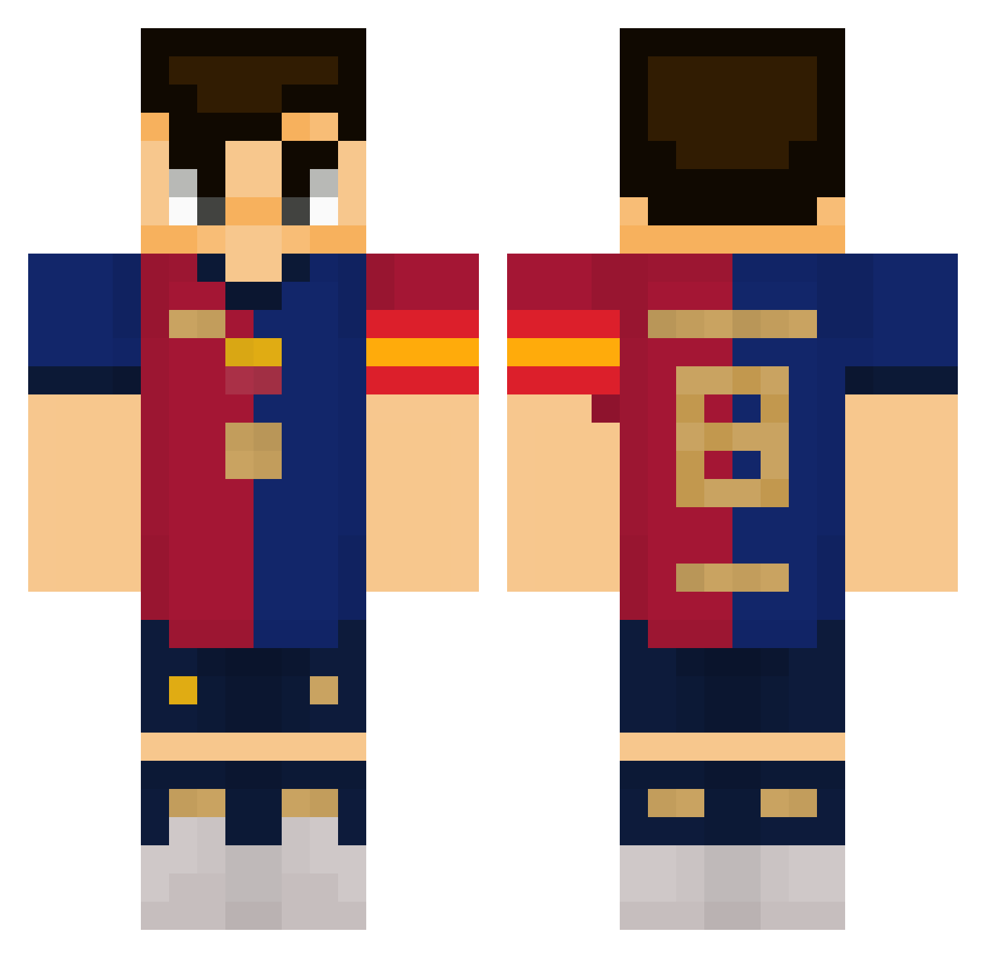 Miguelpablo3 Minecraft skin, front and back view