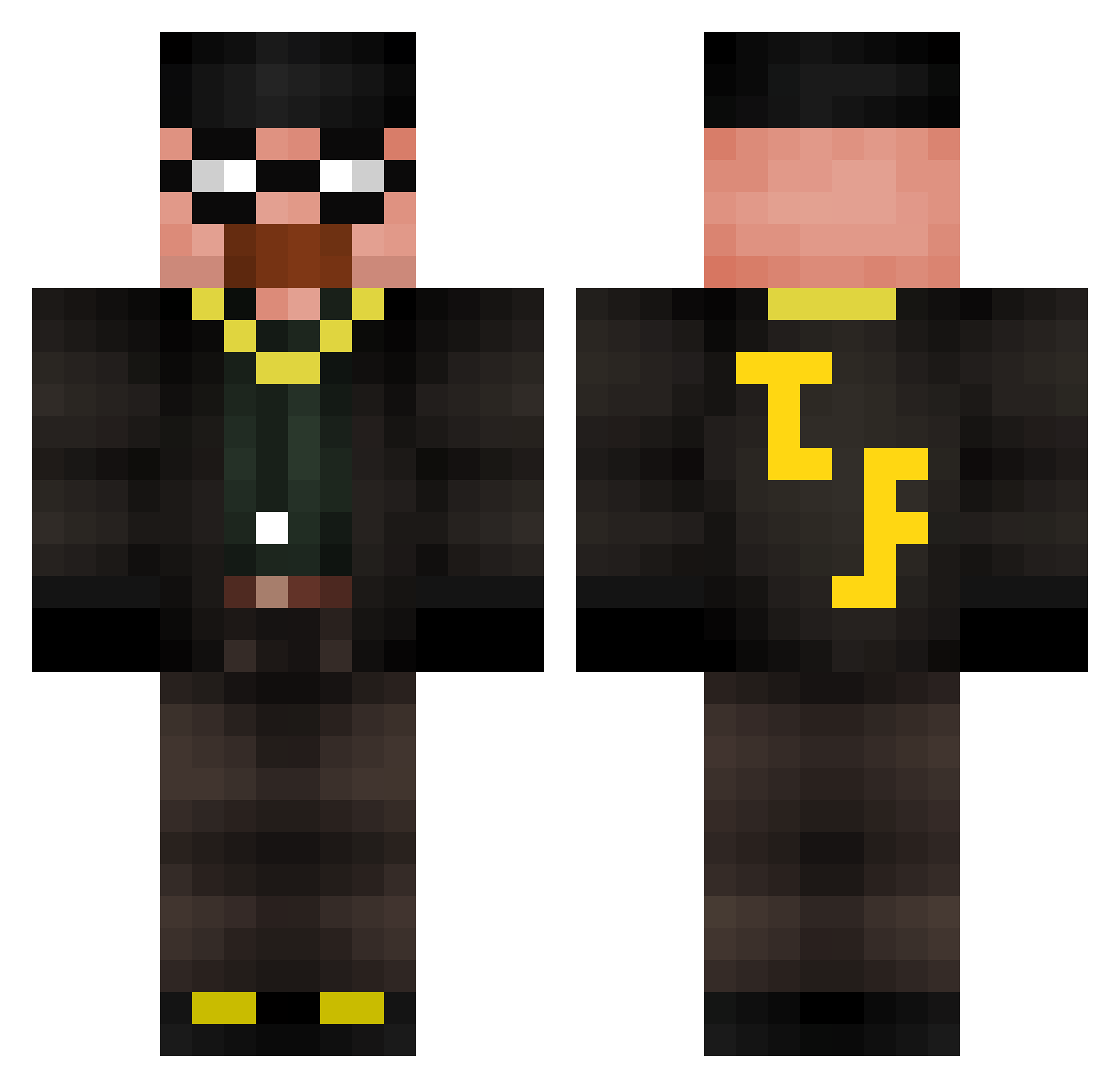 Don_Darkalcone90 Minecraft skin, front and back view