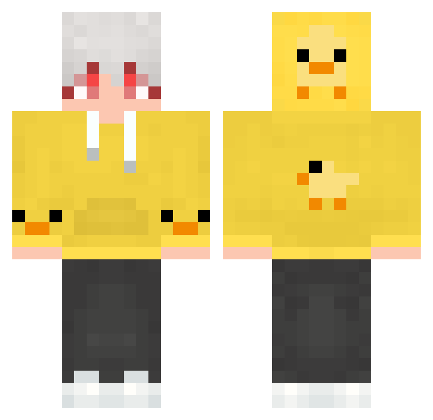 Chorok Minecraft skin, front and back view