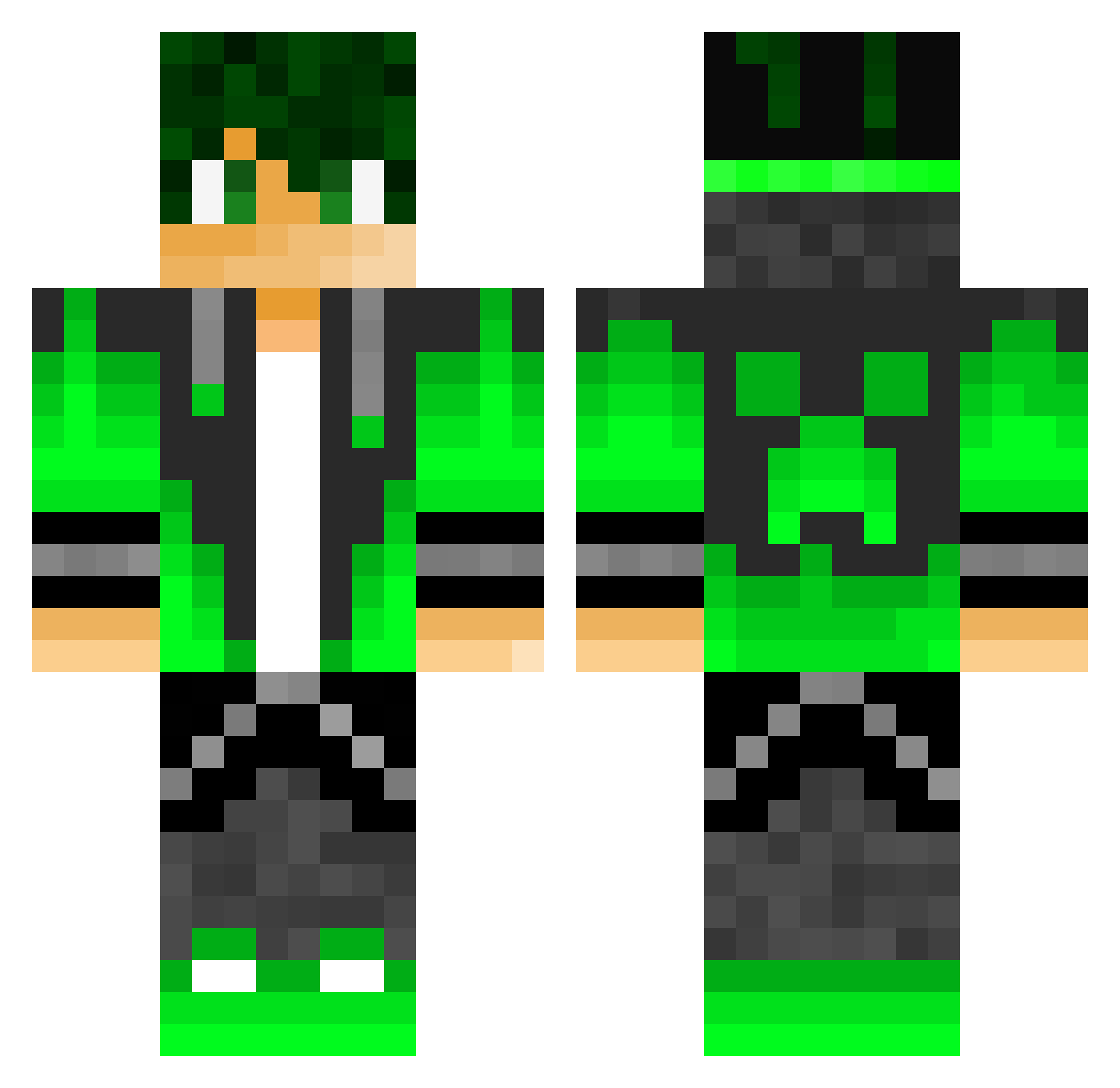 Zacattack2600 Minecraft skin, front and back view