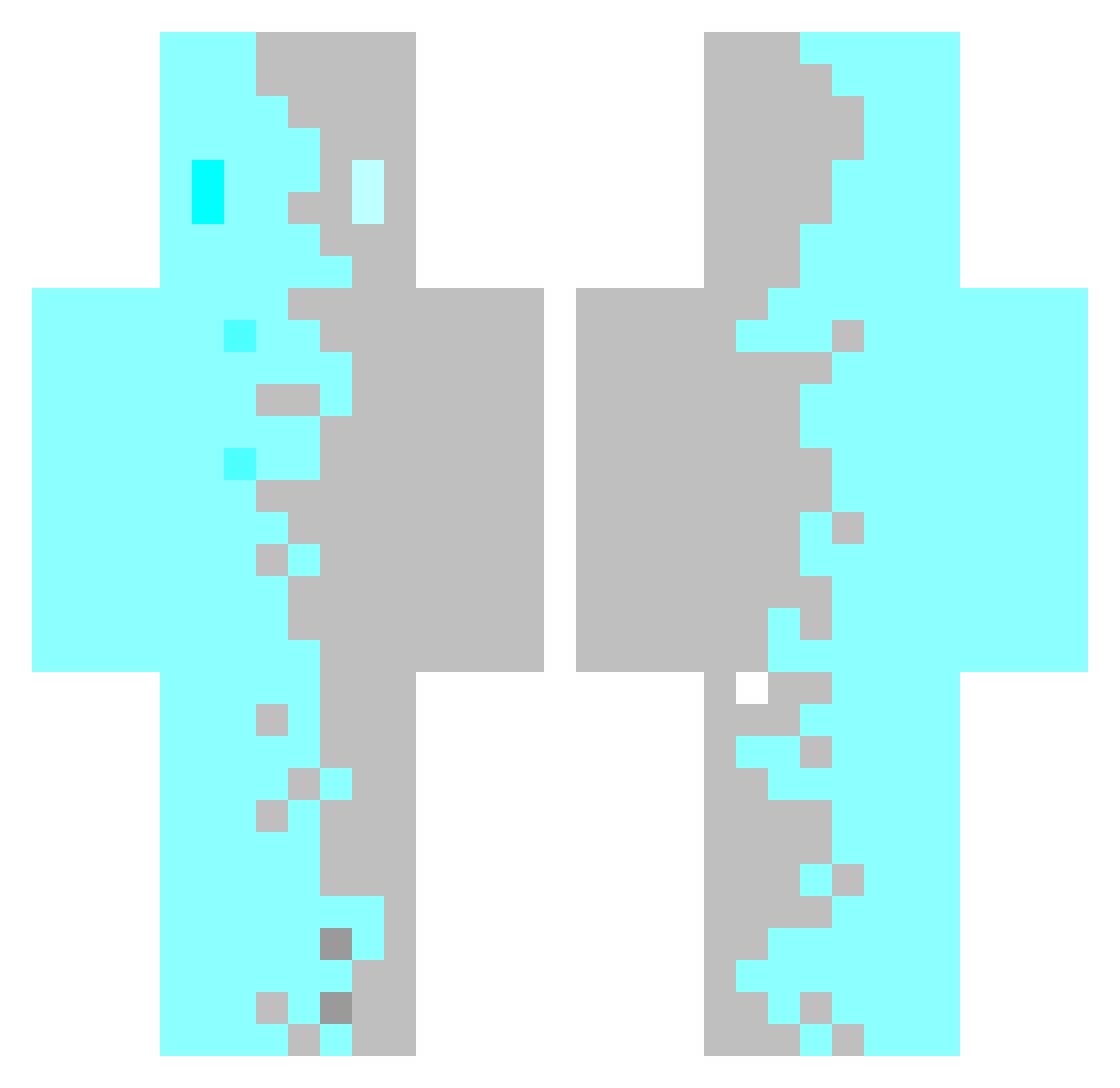 chainmail06 Minecraft skin, front and back view