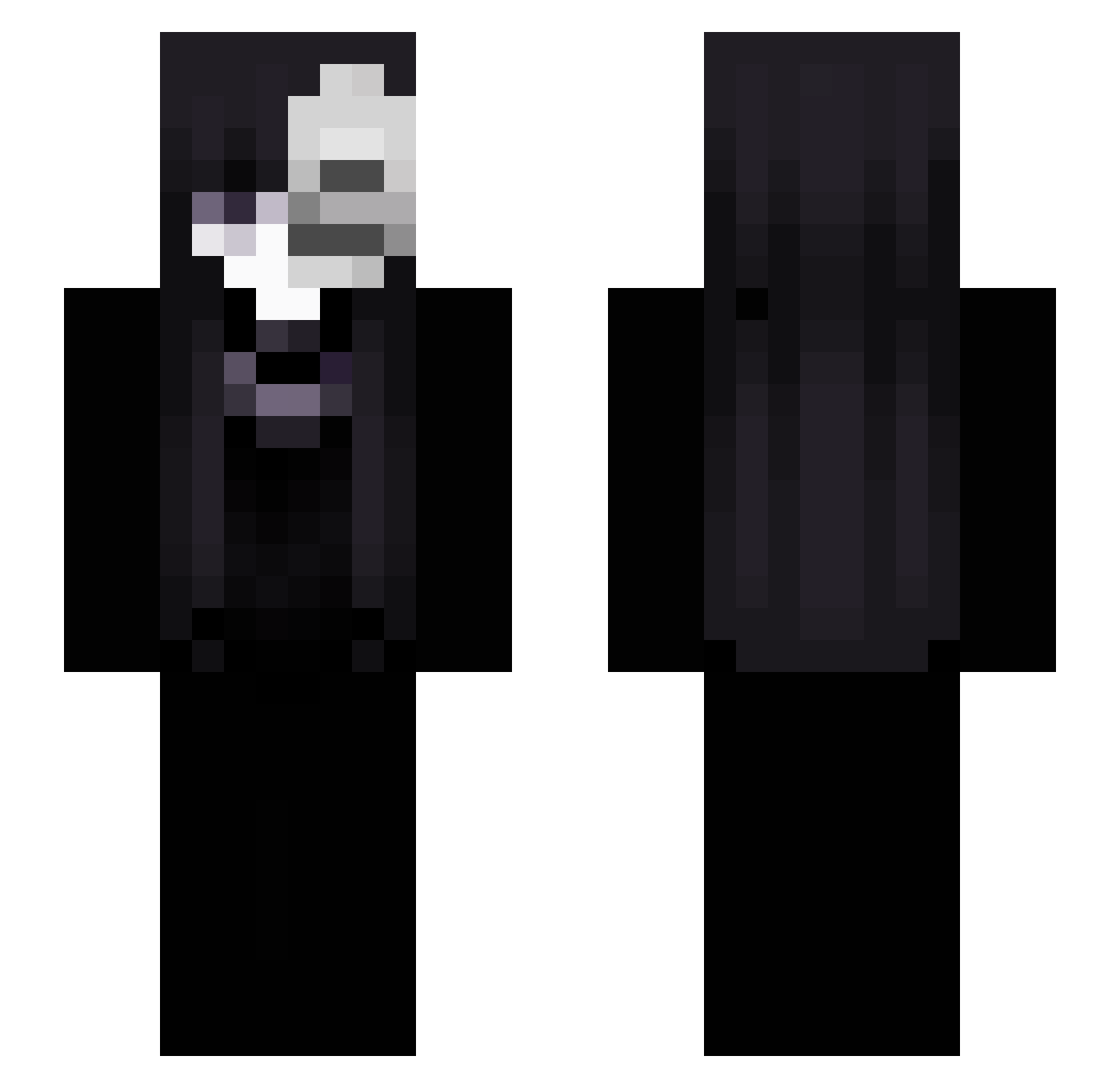 Jenna__1 Minecraft skin, front and back view