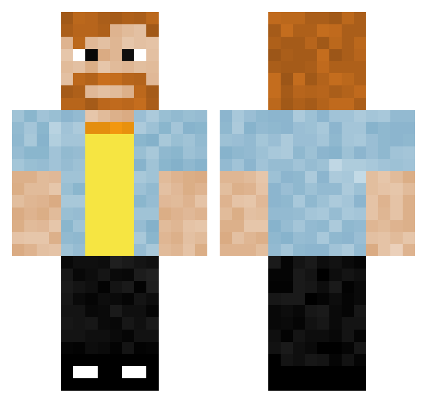 DONIBAILLANOS Minecraft skin, front and back view