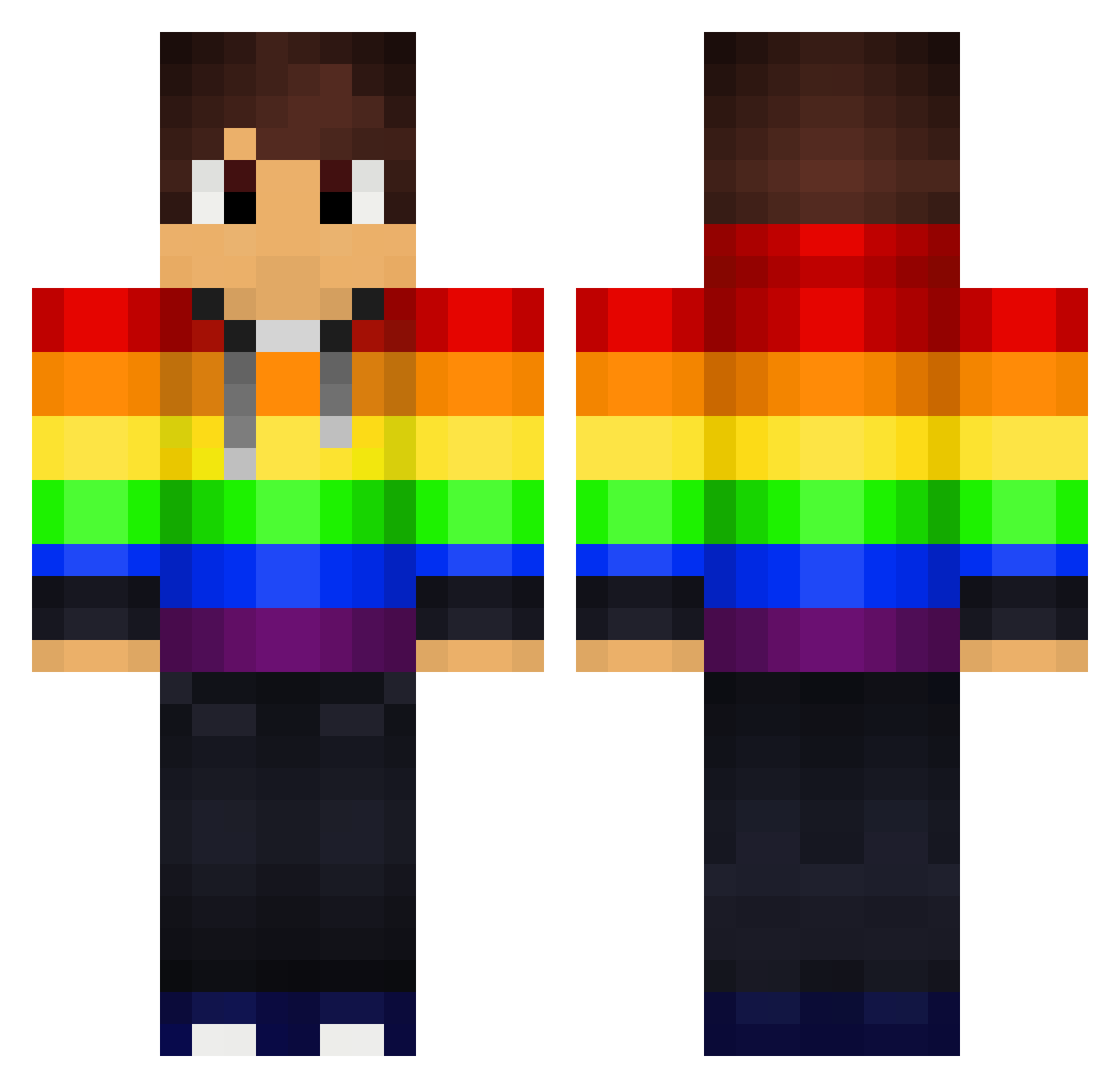 Helle_Forelle Minecraft skin, front and back view