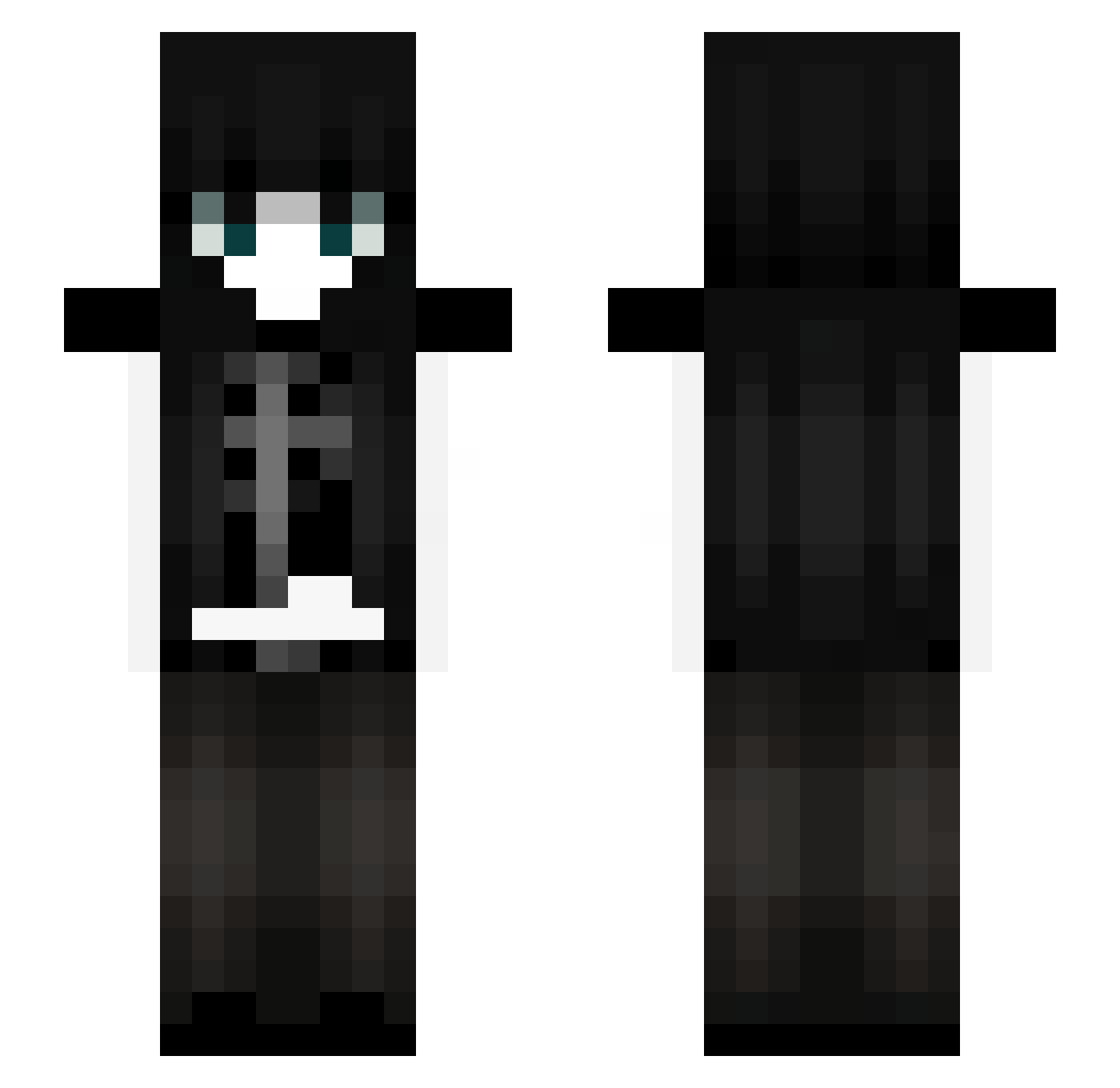 DemoDayKey Minecraft skin, front and back view