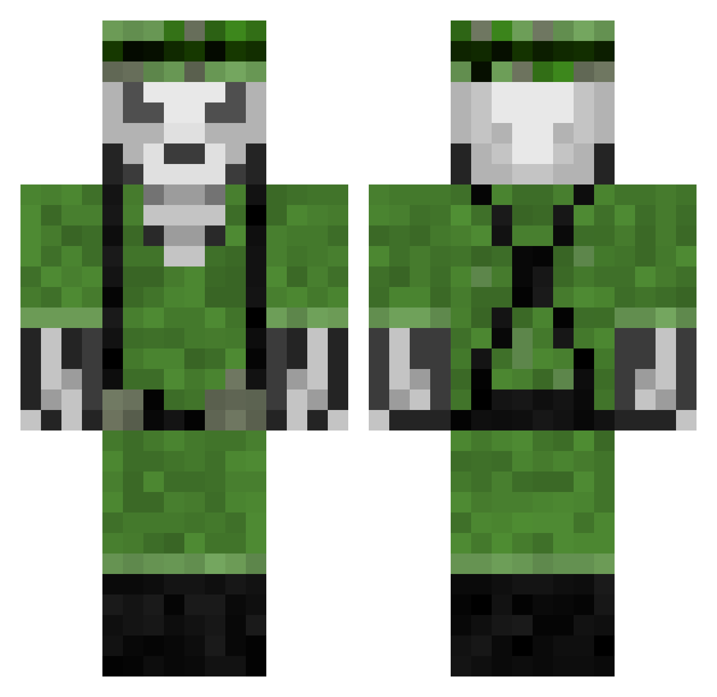 waronion1 Minecraft skin, front and back view