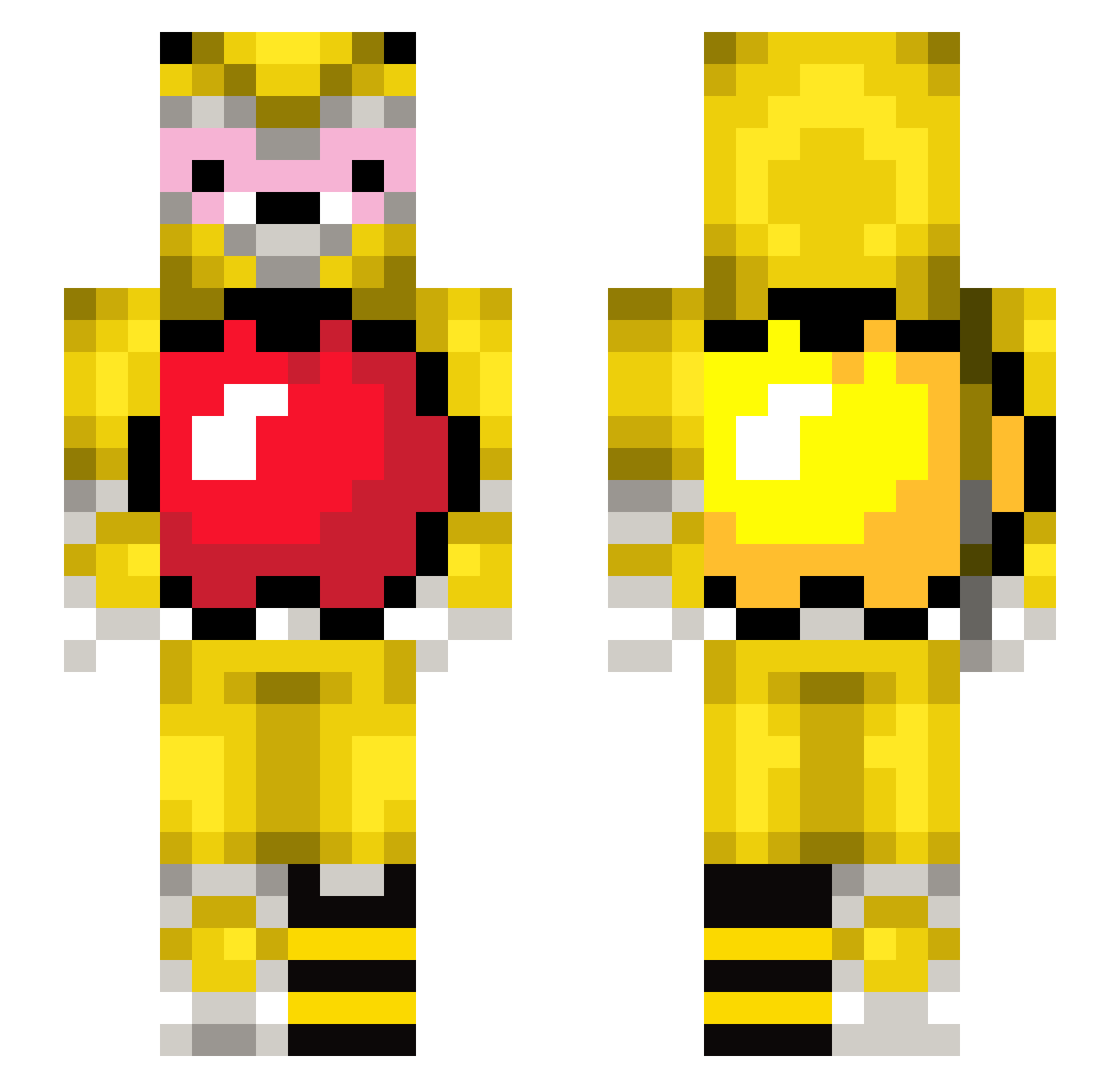 Johoho Minecraft skin, front and back view