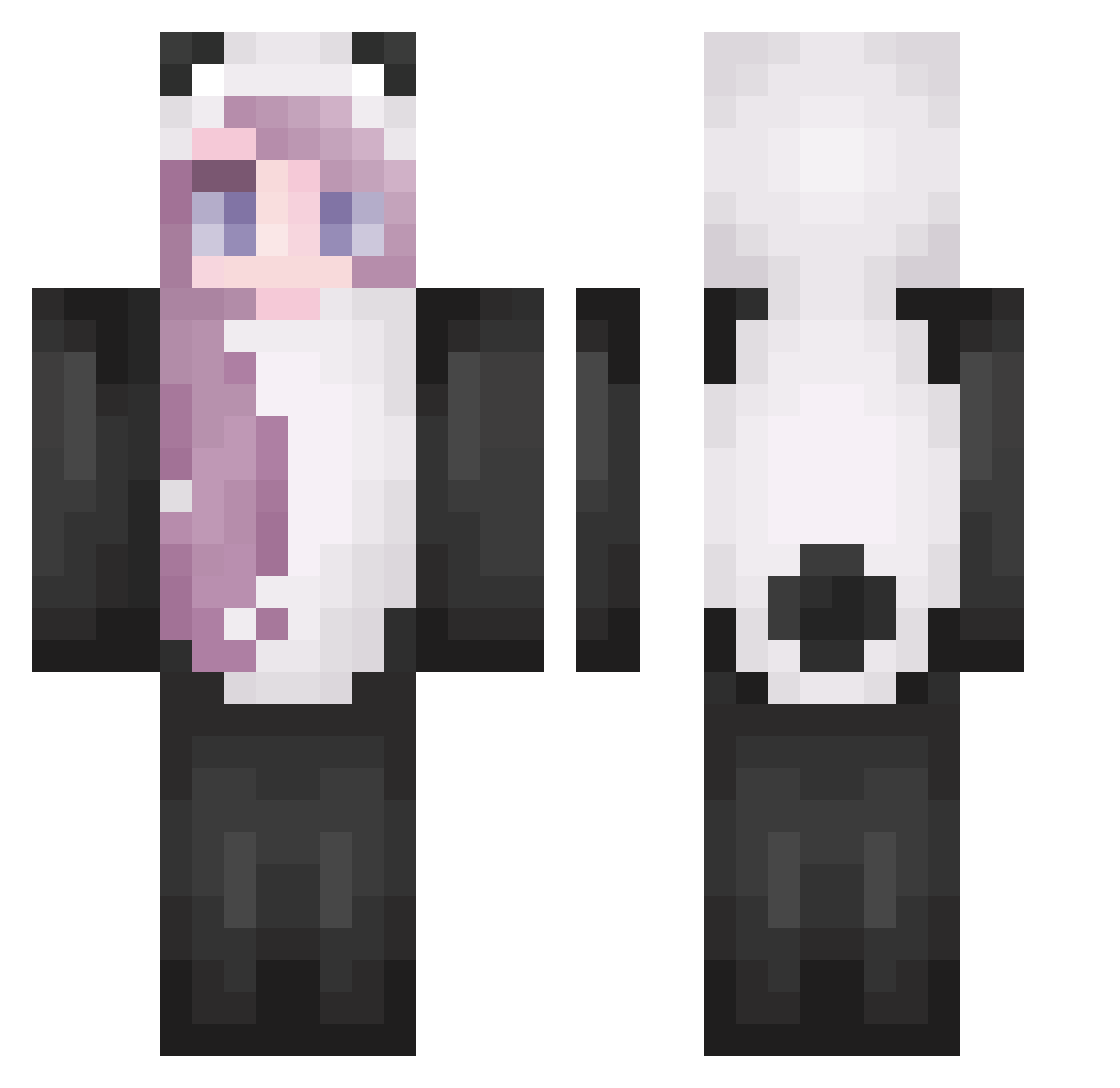 HumanoidBanana Minecraft skin, front and back view