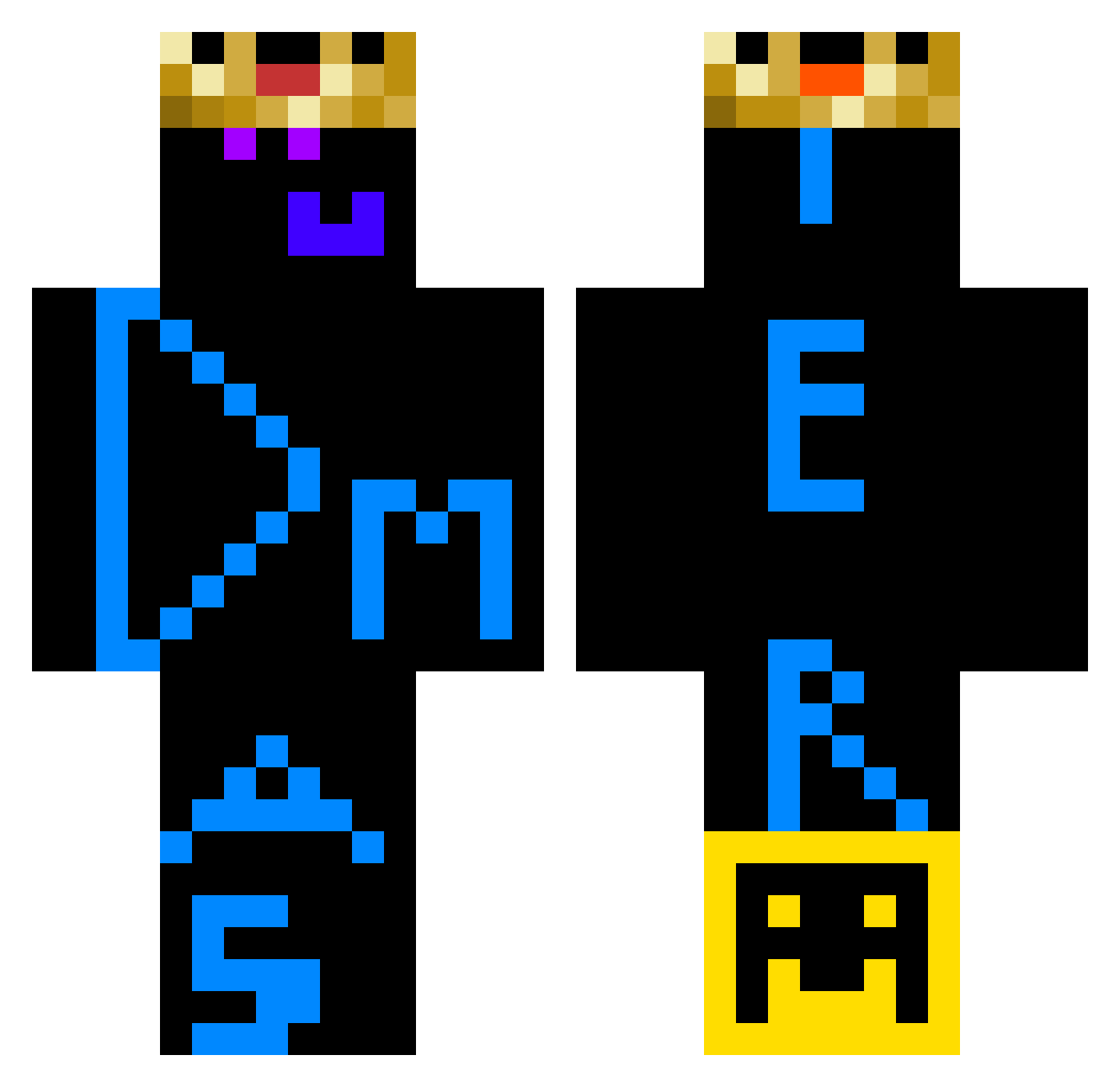 dmasterflex10 Minecraft skin, front and back view