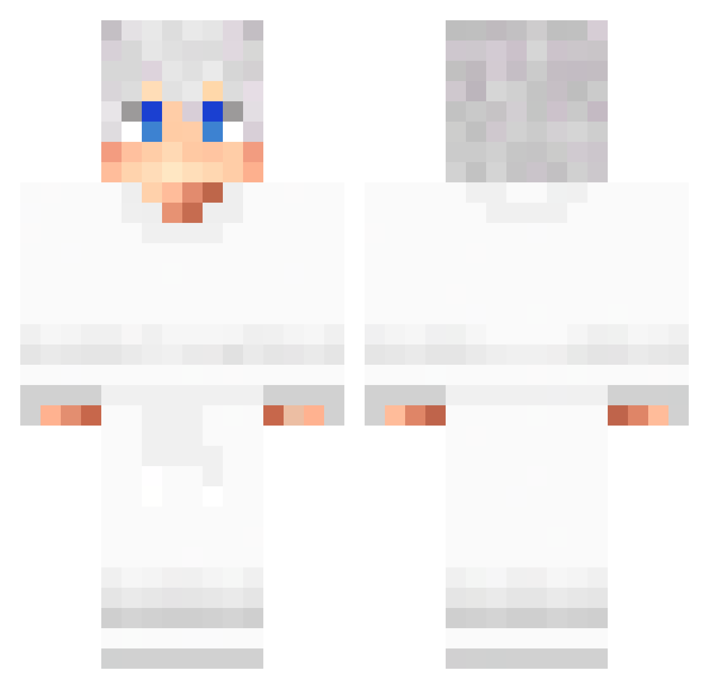 00gp Minecraft skin, front and back view