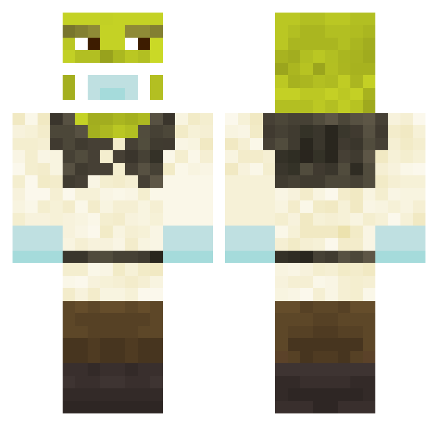 ImStiles_ Minecraft skin, front and back view