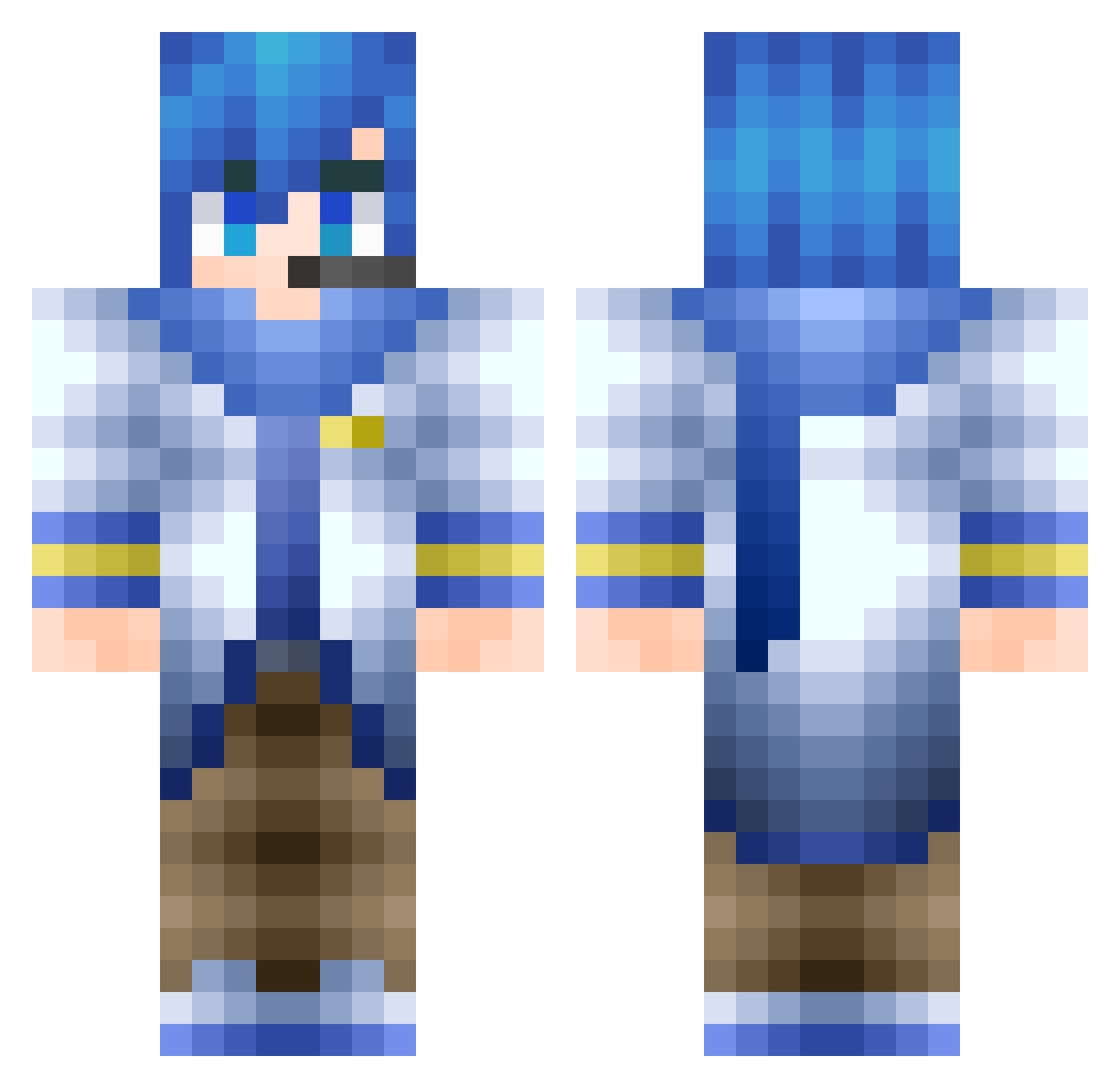 grcea Minecraft skin, front and back view
