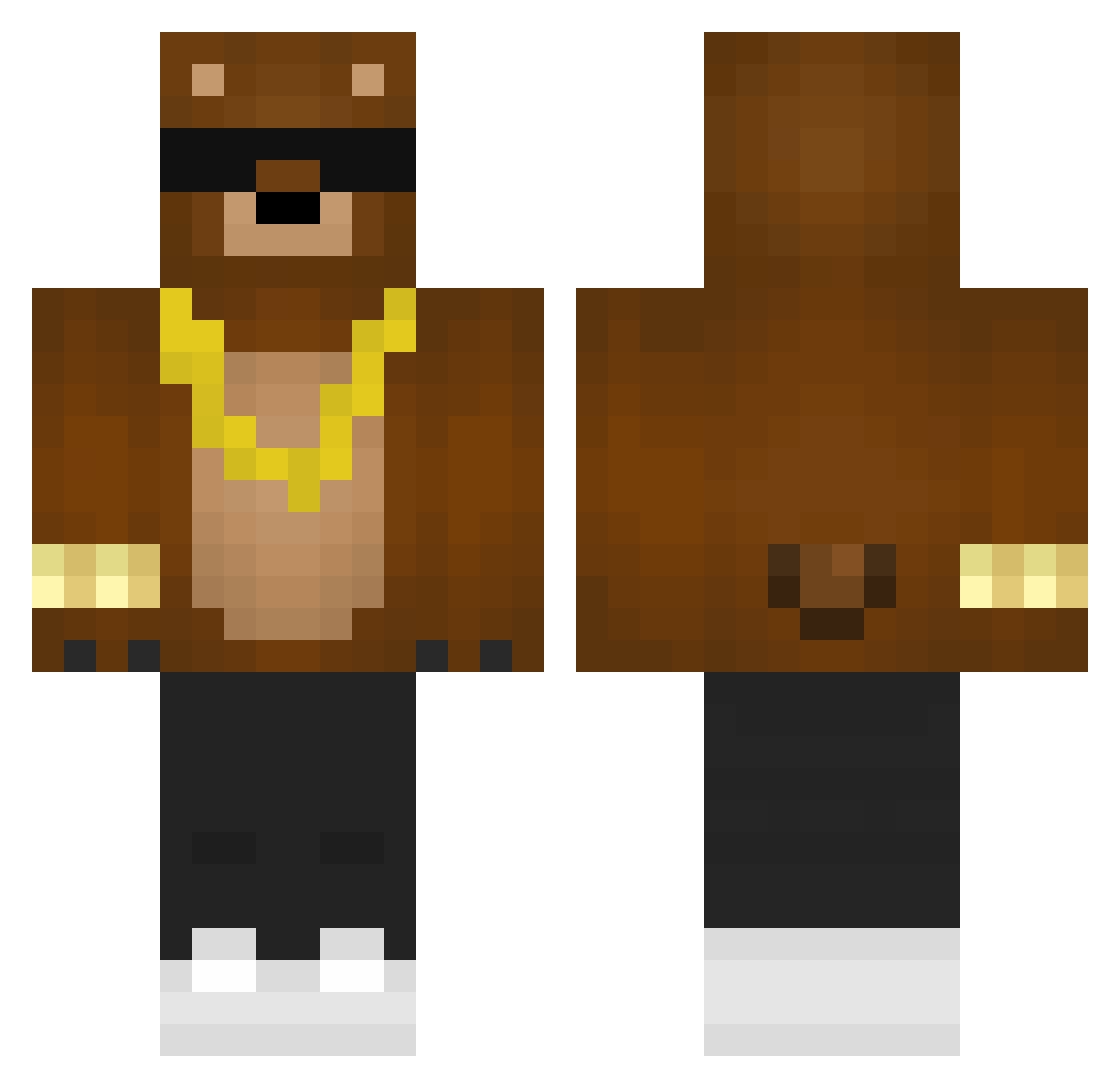 Empathy4 Minecraft skin, front and back view