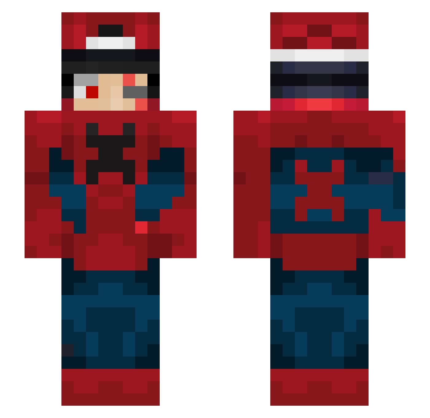 SonMC Minecraft skin, front and back view