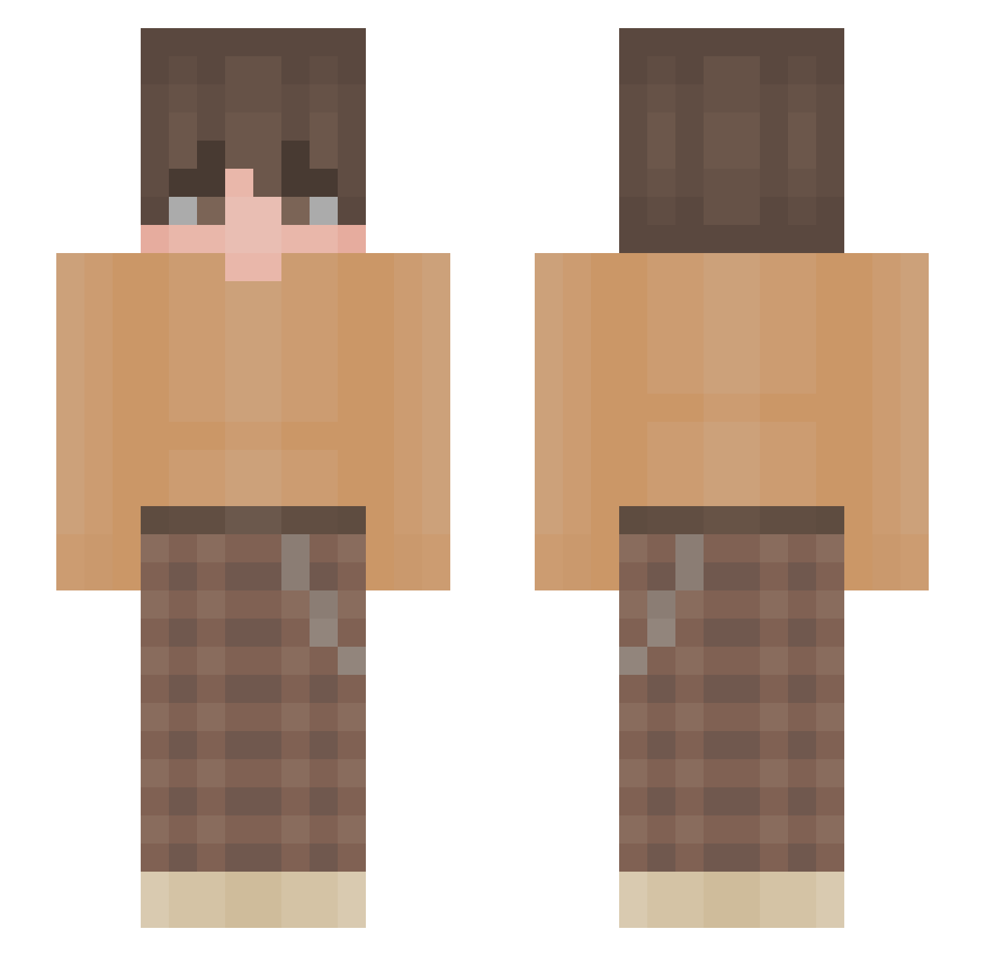 StrawbebbieJam Minecraft skin, front and back view