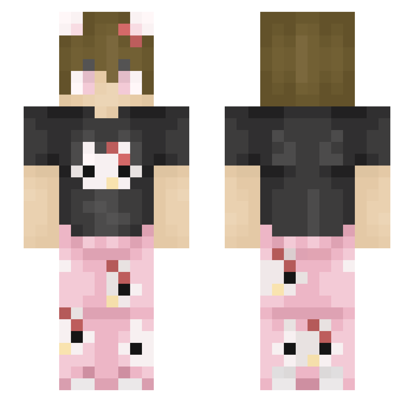 J_U_R_A_S Minecraft skin, front and back view