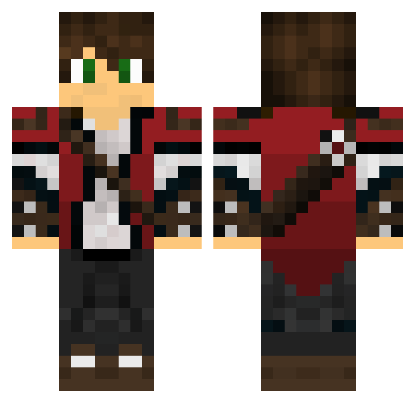 AntiConformity Minecraft skin, front and back view