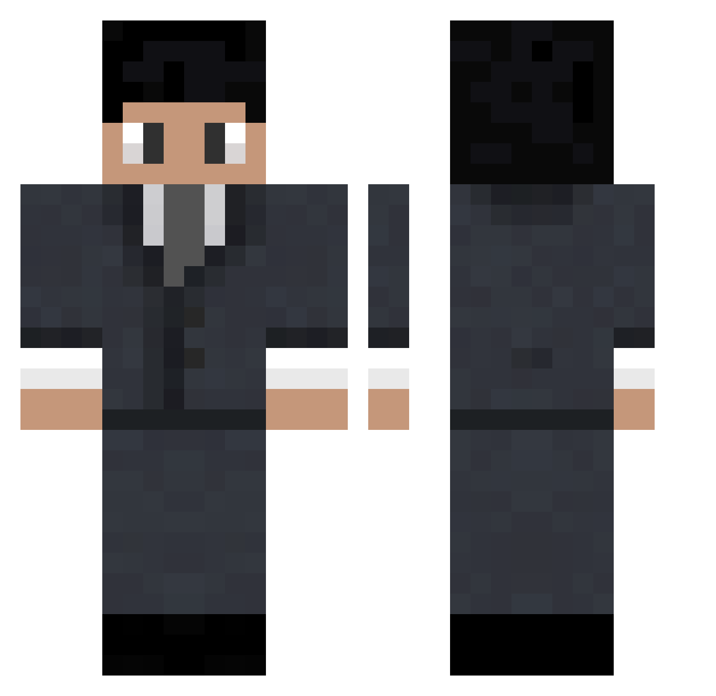 BaconCreepy Minecraft skin, front and back view