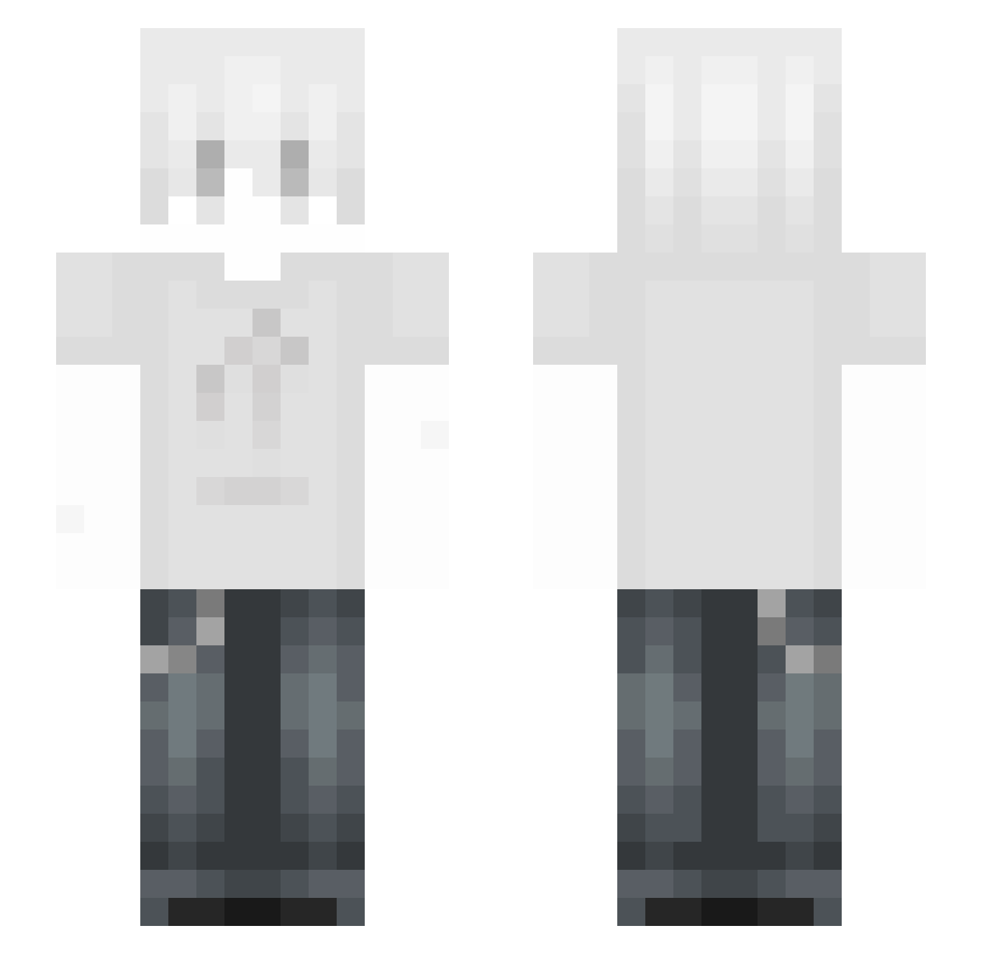 valoruhs Minecraft skin, front and back view