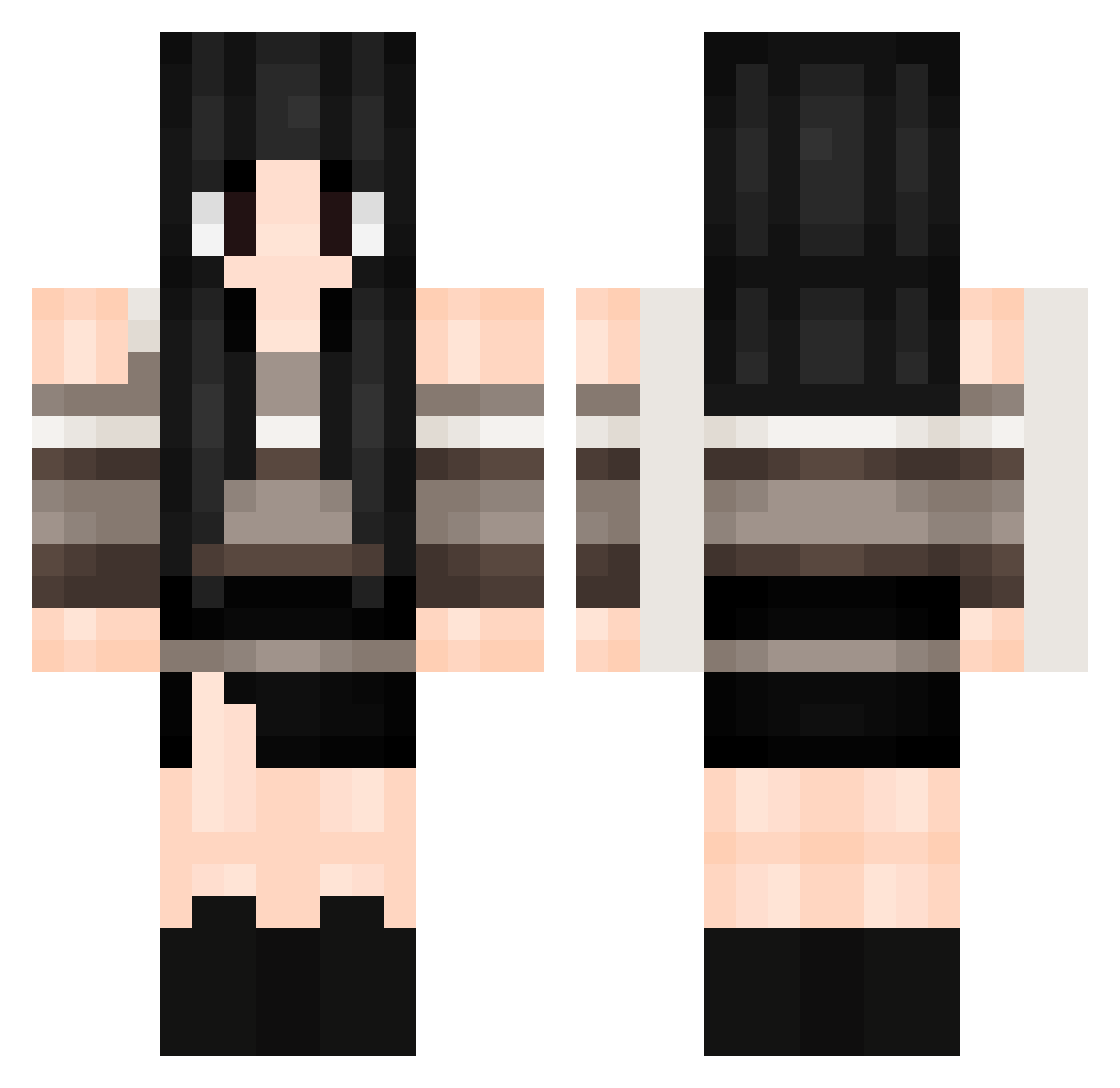 DaNN27 Minecraft skin, front and back view