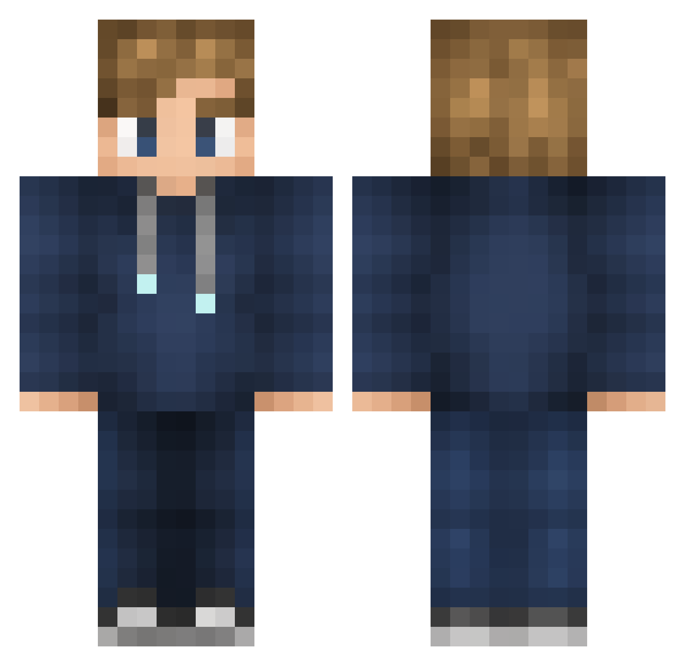 Zeptium_ZA Minecraft skin, front and back view