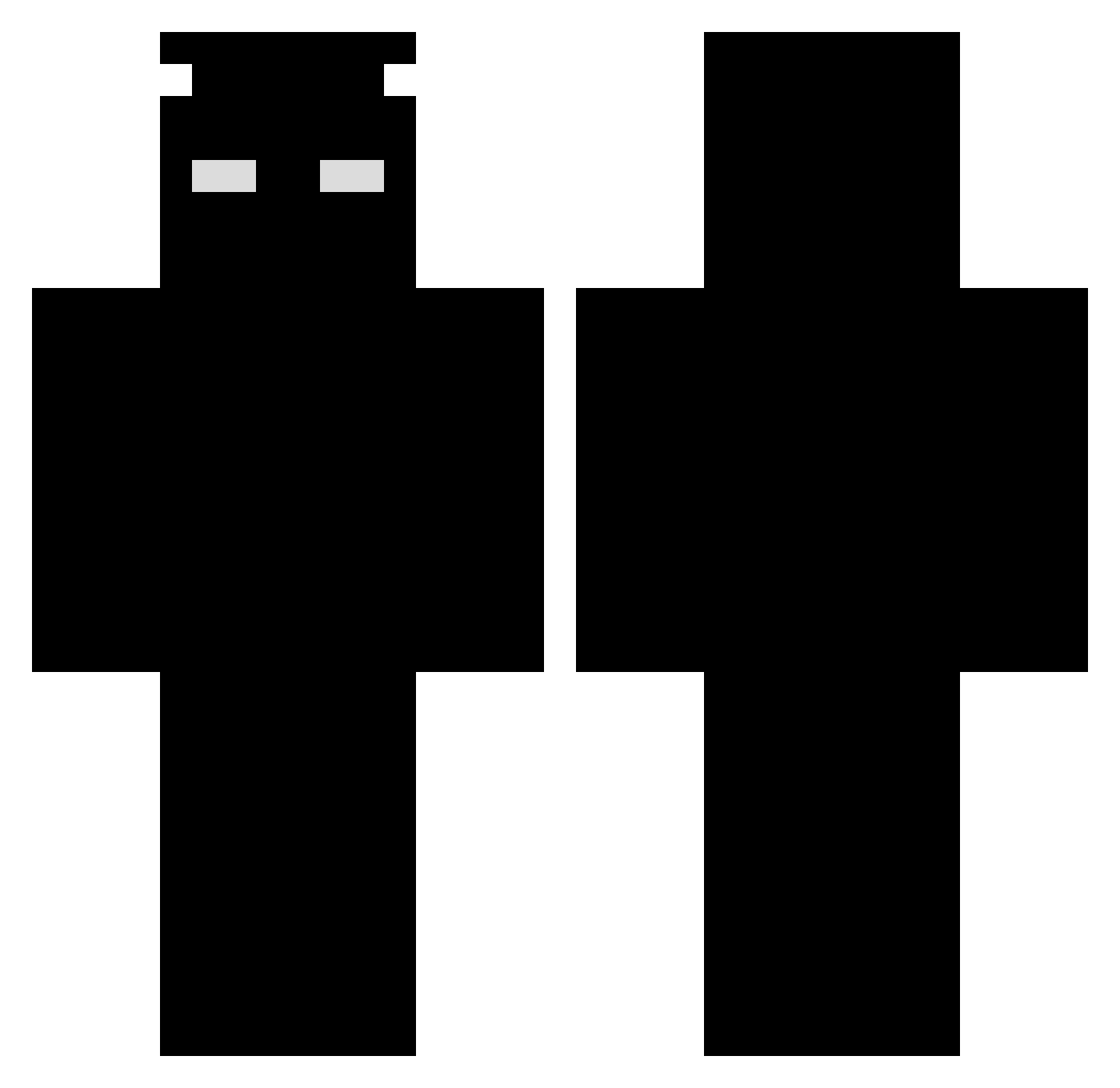 noflightlist Minecraft skin, front and back view