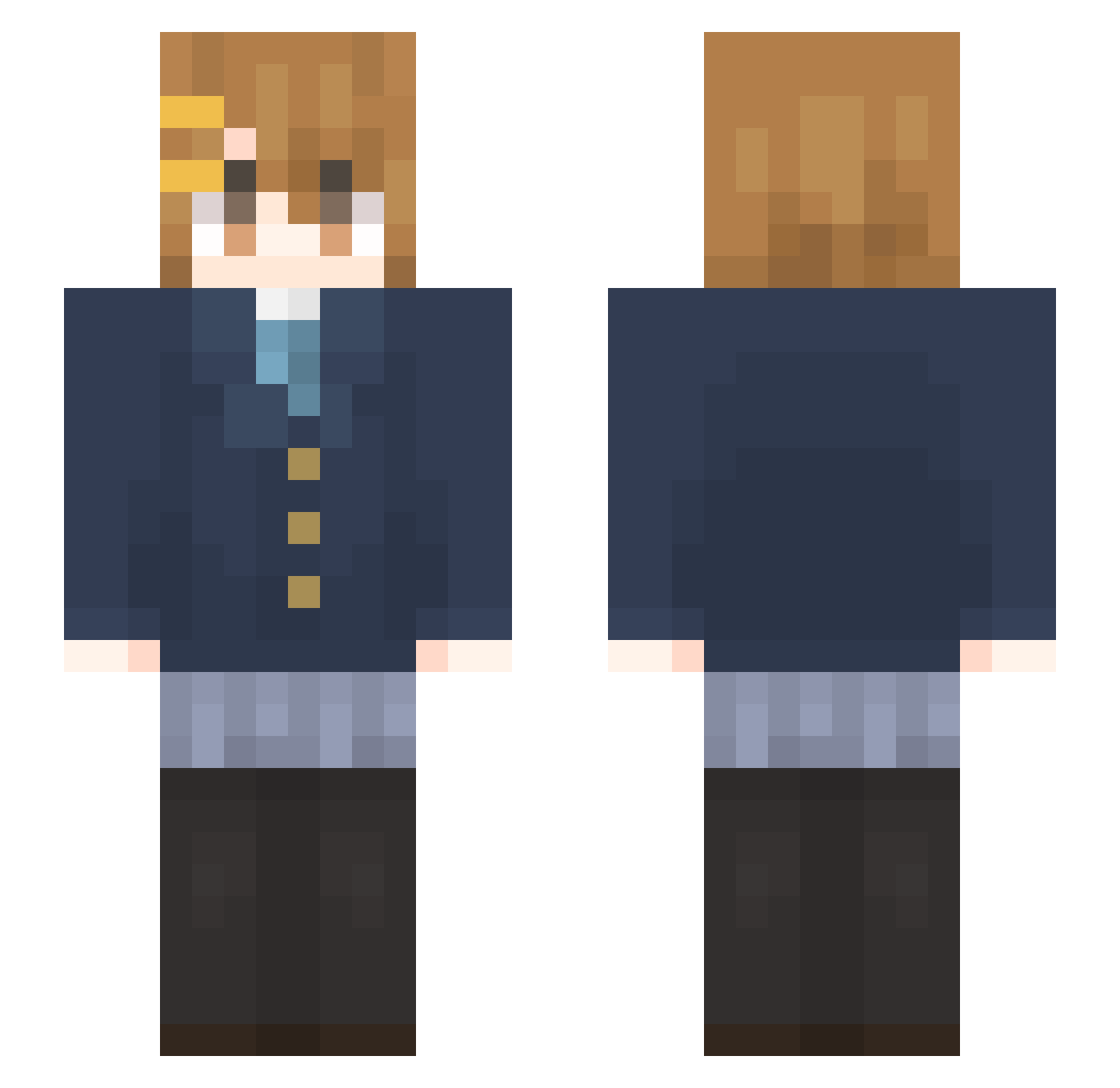 AI0088 Minecraft skin, front and back view