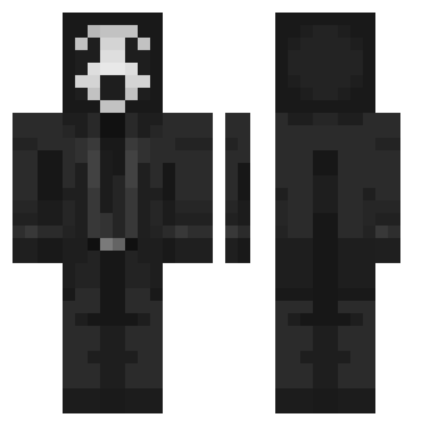 Aimsist Minecraft skin, front and back view