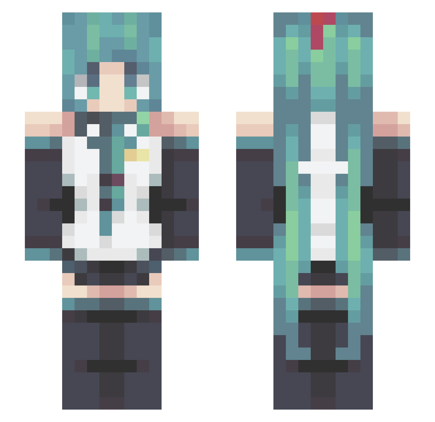 ToungeTwister Minecraft skin, front and back view
