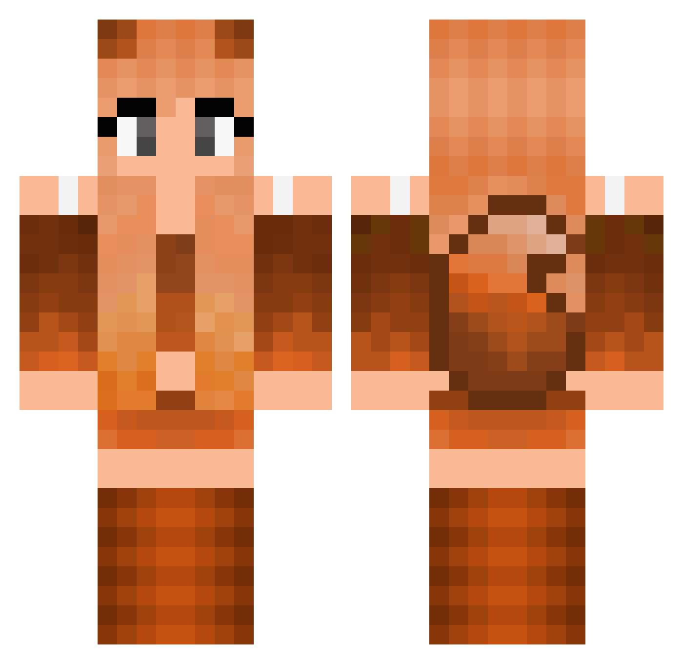 Dipsomania Minecraft skin, front and back view
