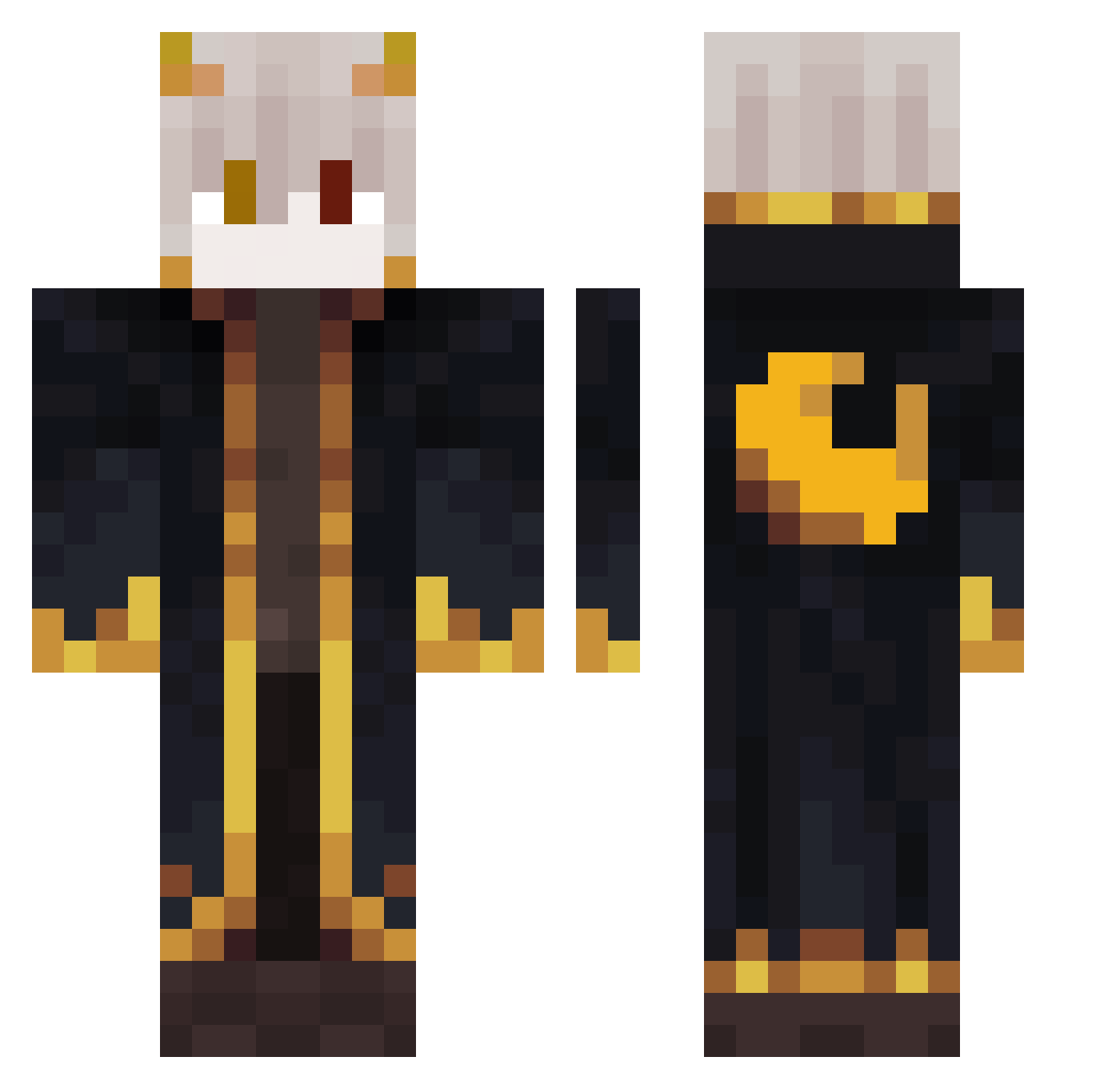 LoonahToo Minecraft skin, front and back view