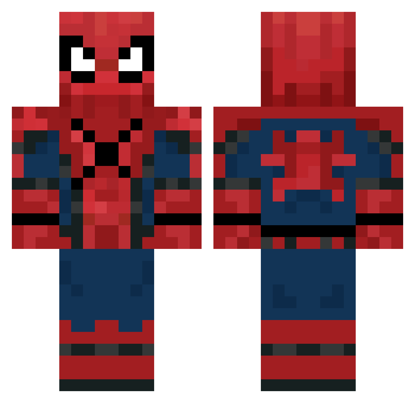 1234es00 Minecraft skin, front and back view