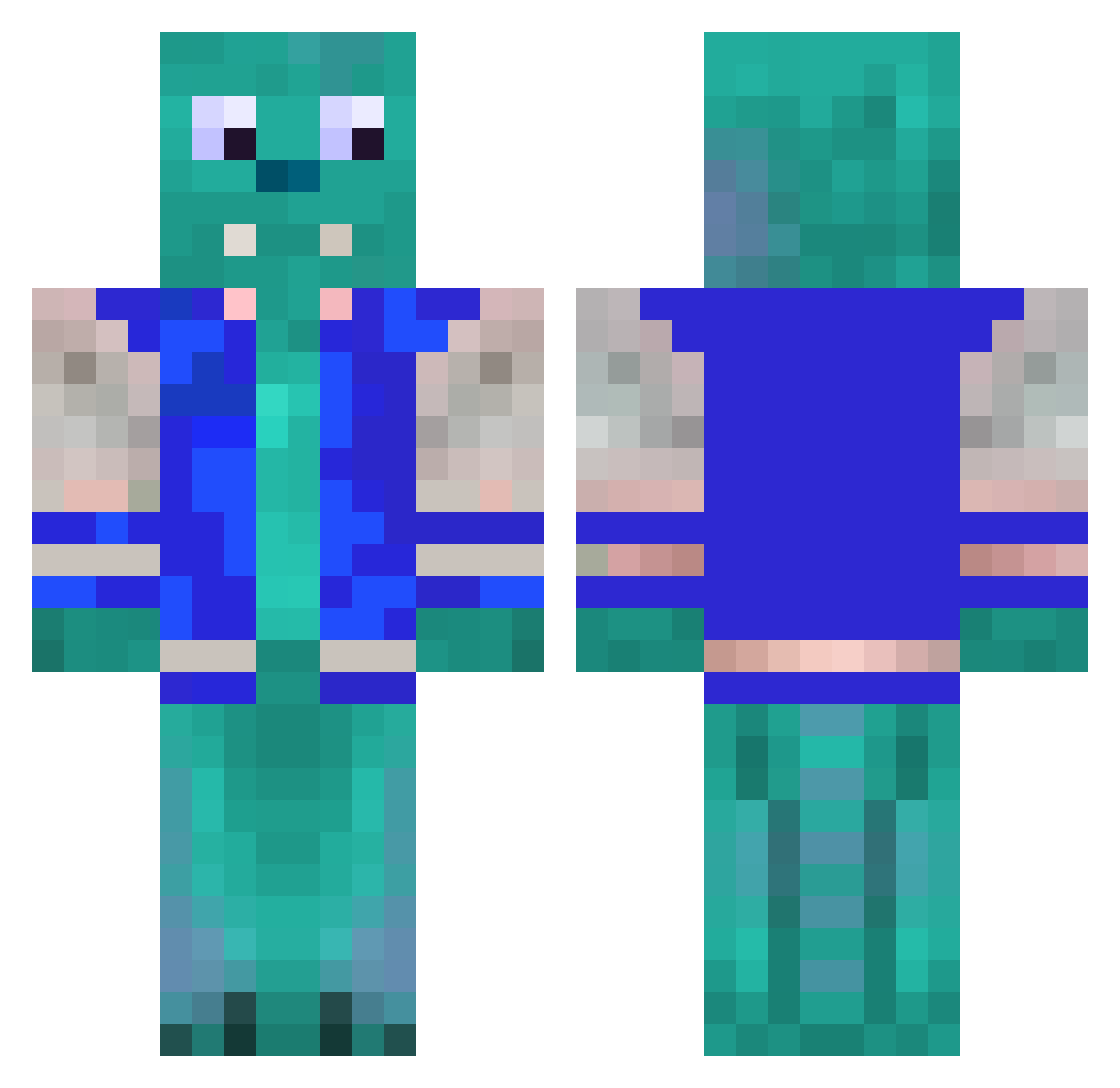 z_BlackShadow Minecraft skin, front and back view