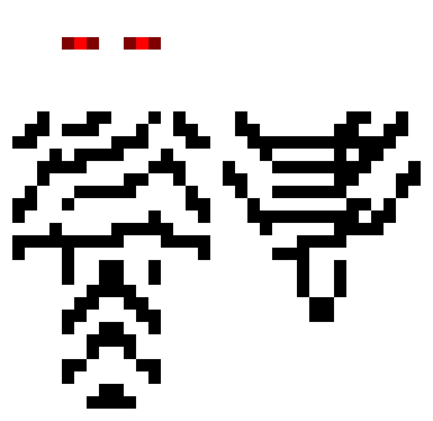 Pholcus Minecraft skin, front and back view
