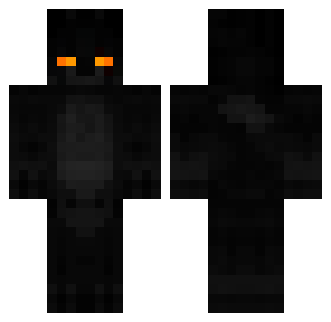 Awexy Minecraft skin, front and back view