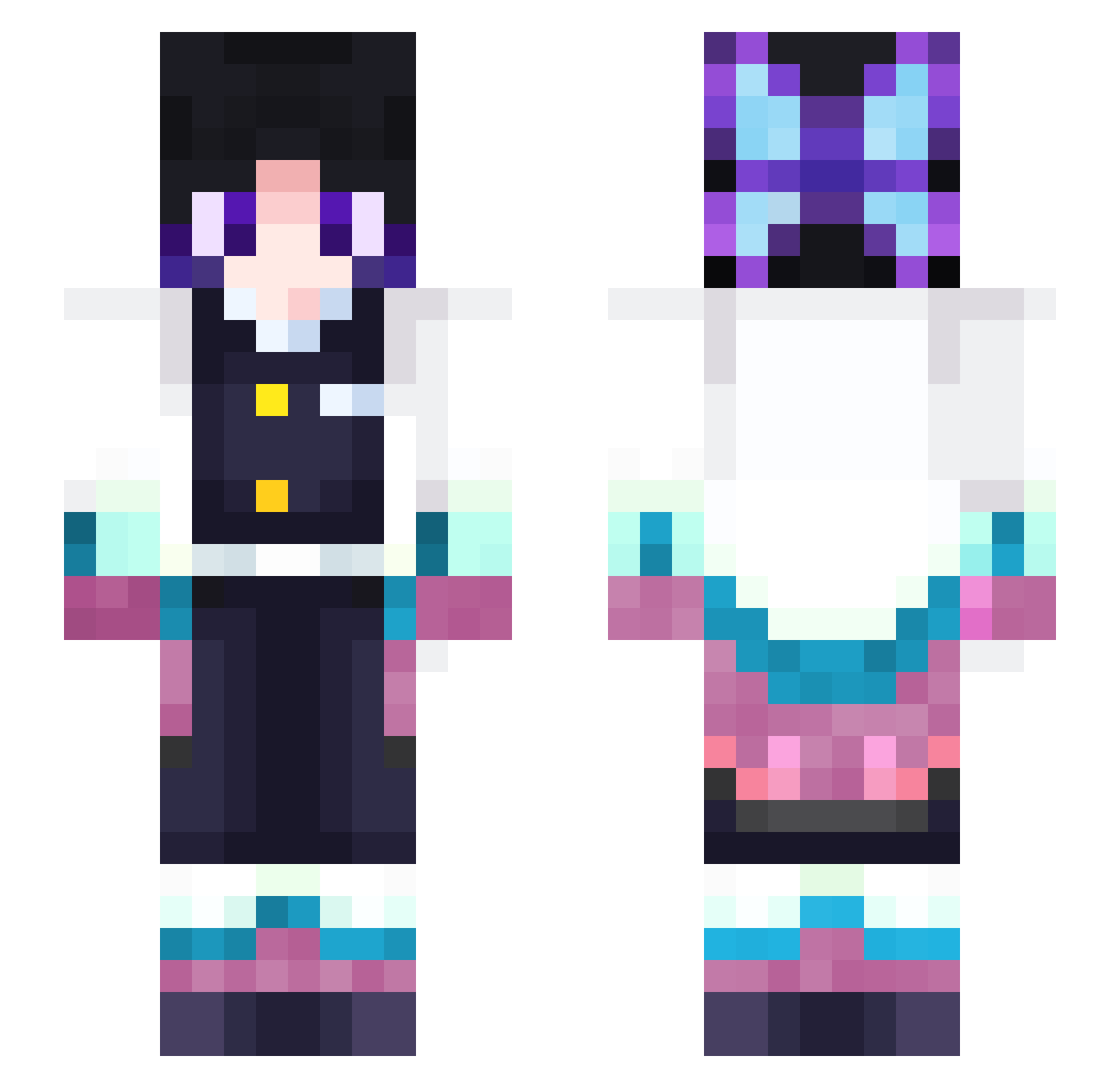 Godgamer_HD Minecraft skin, front and back view