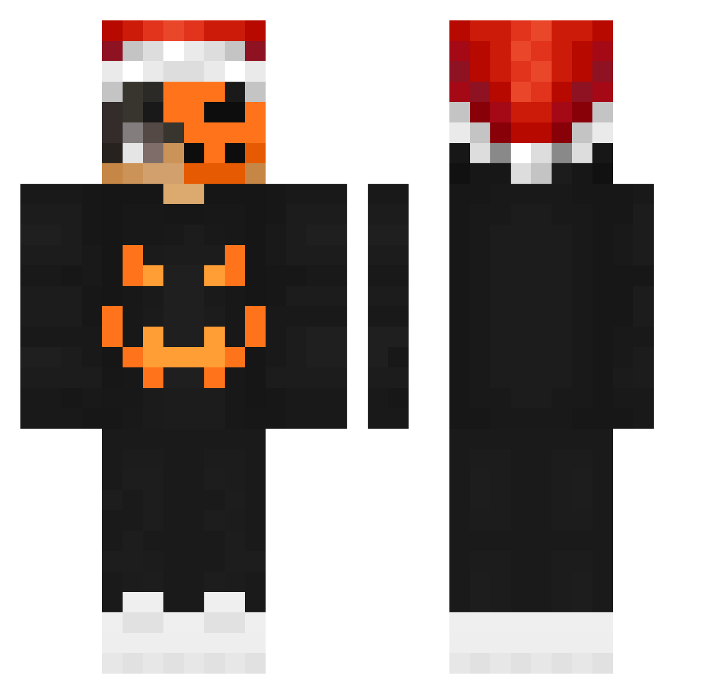 JustSpringo Minecraft skin, front and back view