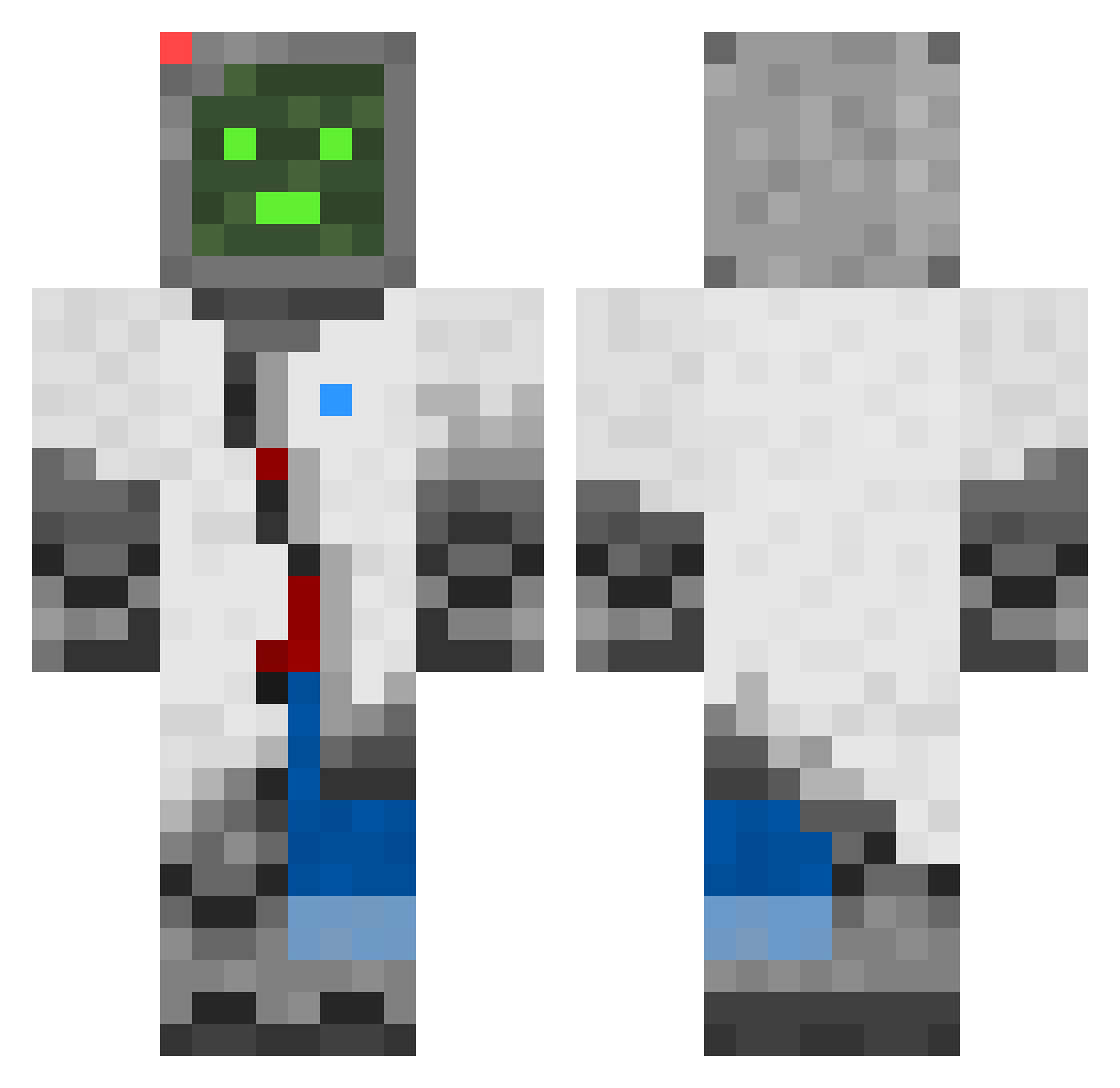 CapWindow2 Minecraft skin, front and back view