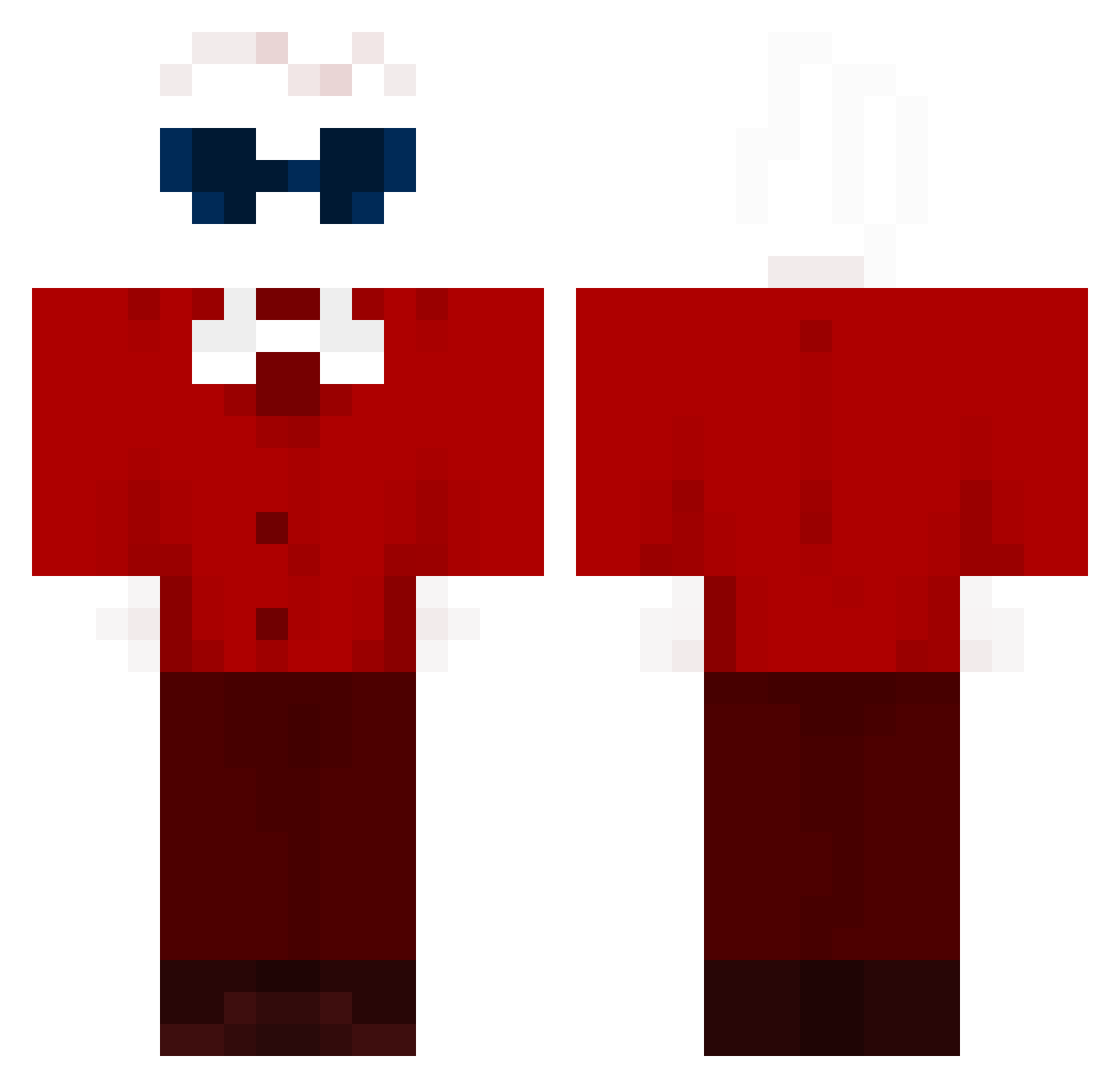 mpinguu Minecraft skin, front and back view