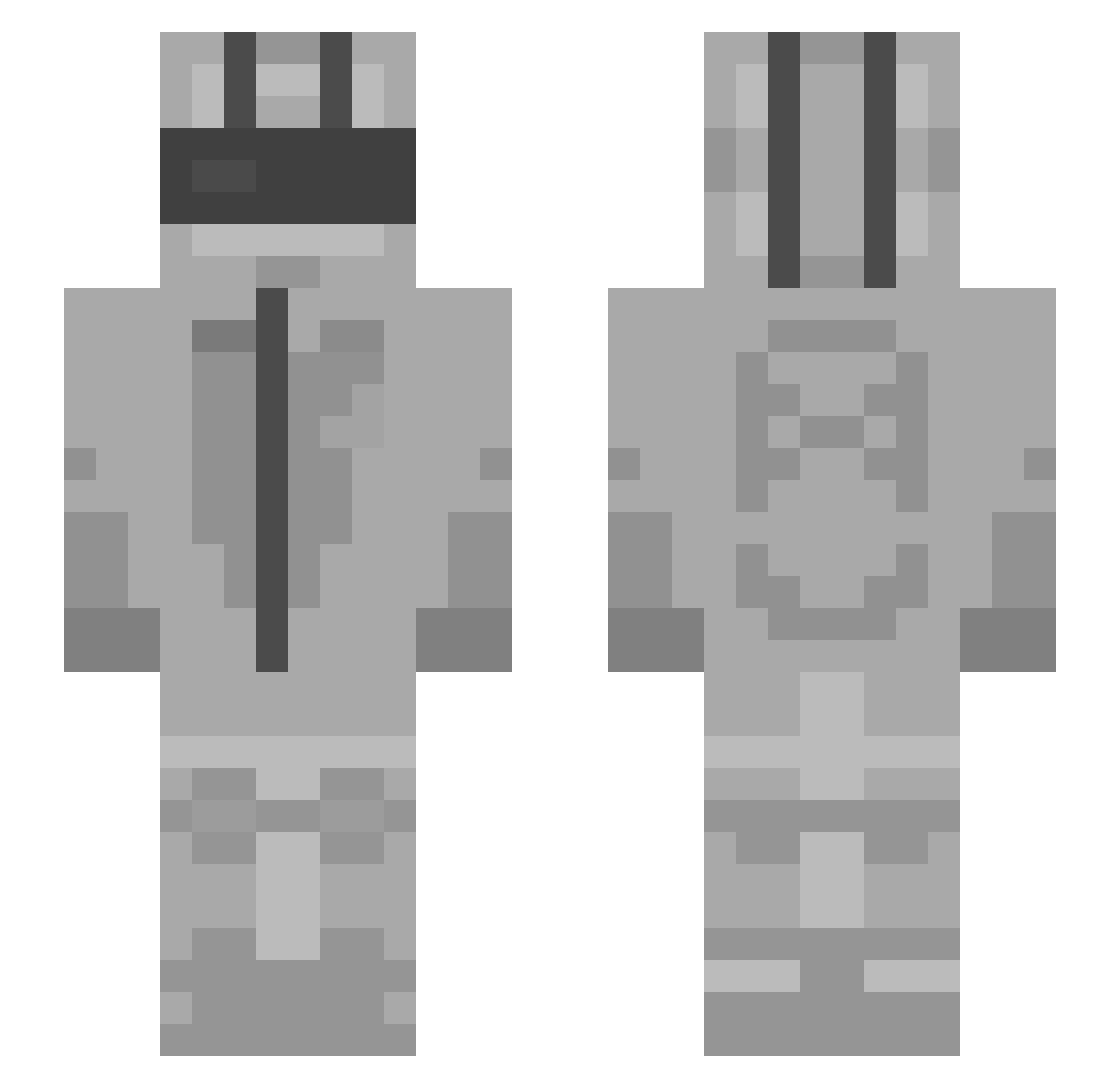 Gezopo Minecraft skin, front and back view